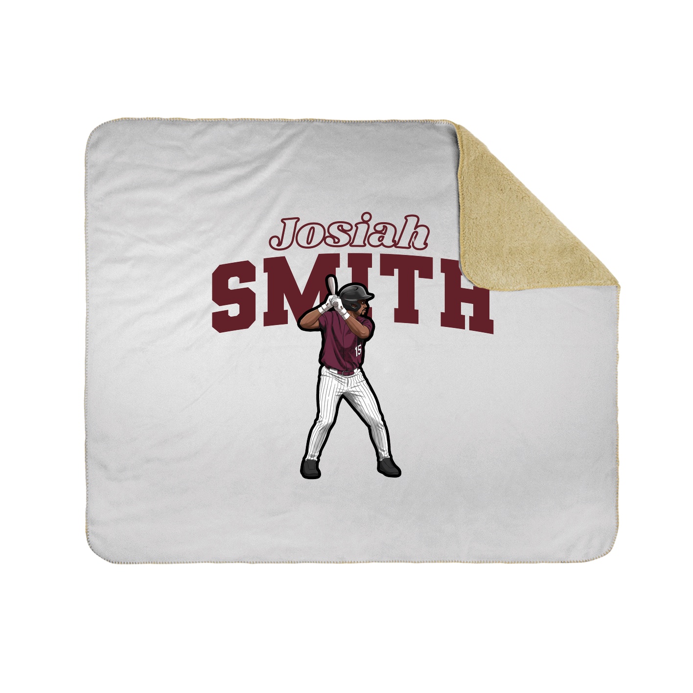 Throw Blanket — Name Arch in White