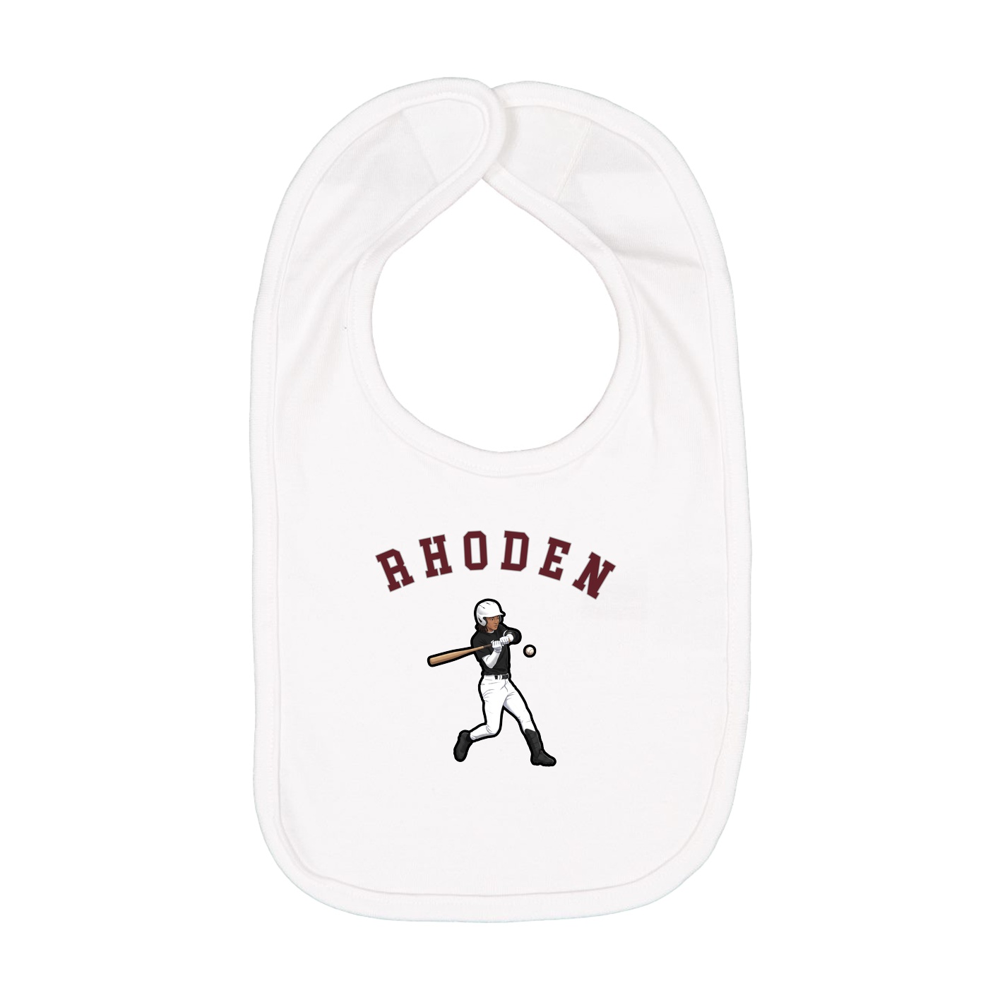 Infant Bib — Shirsey Arch in White