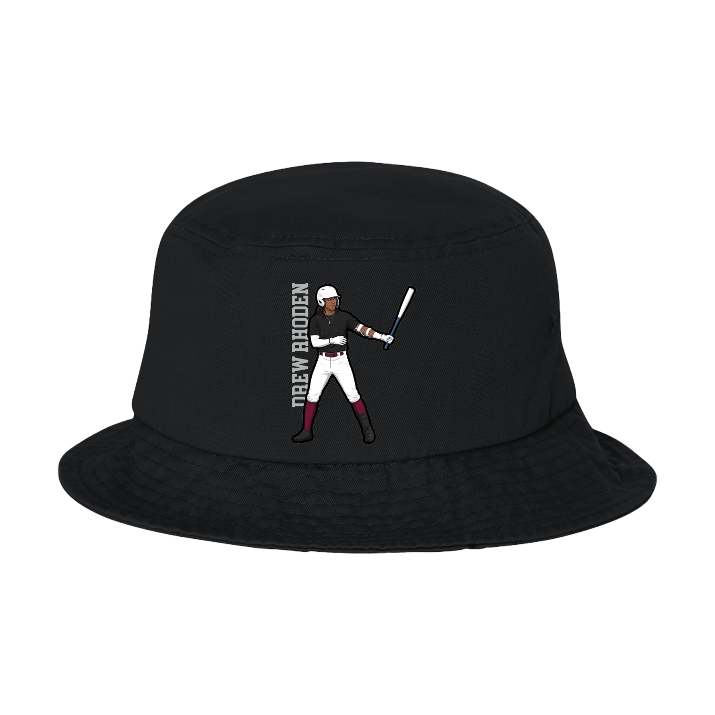 Bucket Cap — Name Vertical in Black