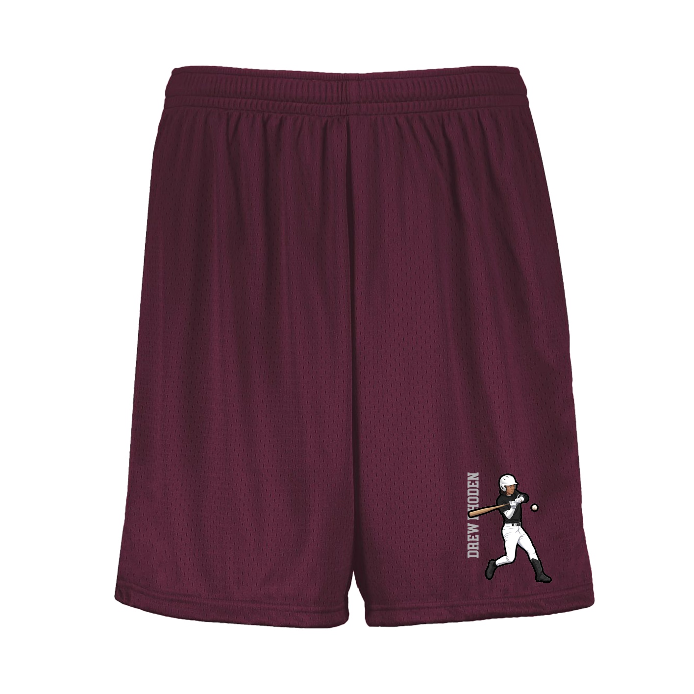 Shorts — Name Vertical in Maroon