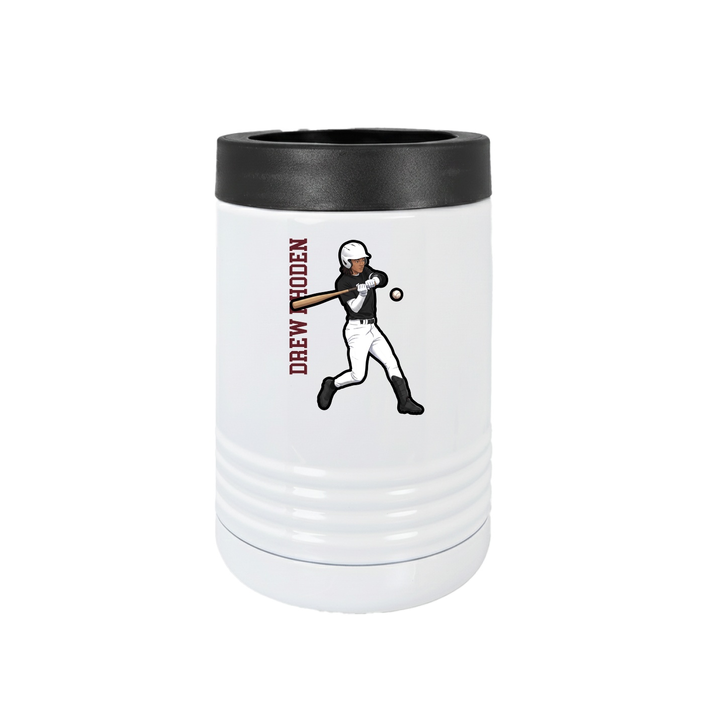 Beverage Holder — Name Vertical in White