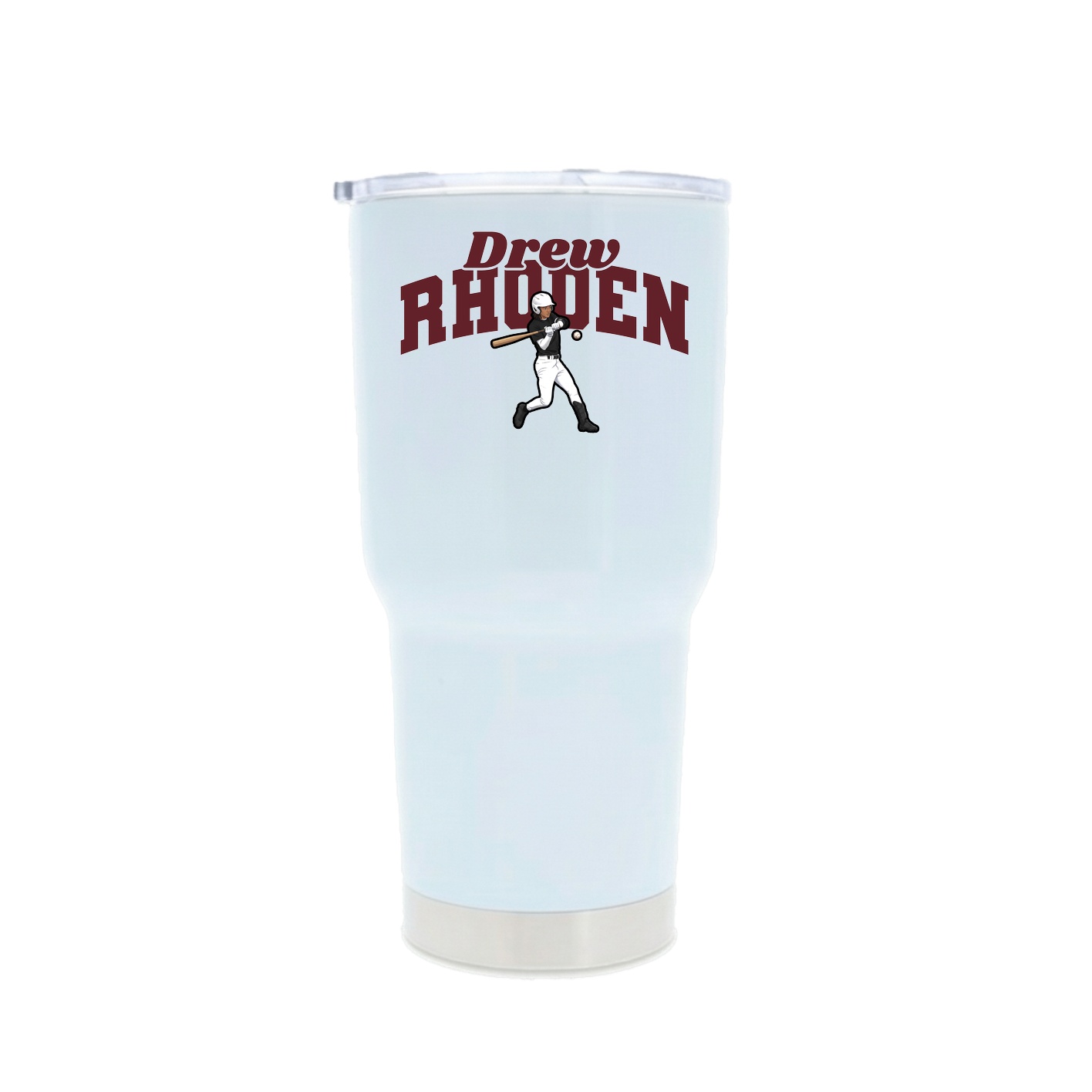 30oz Stainless Steel Tumbler — Signature Arch in White