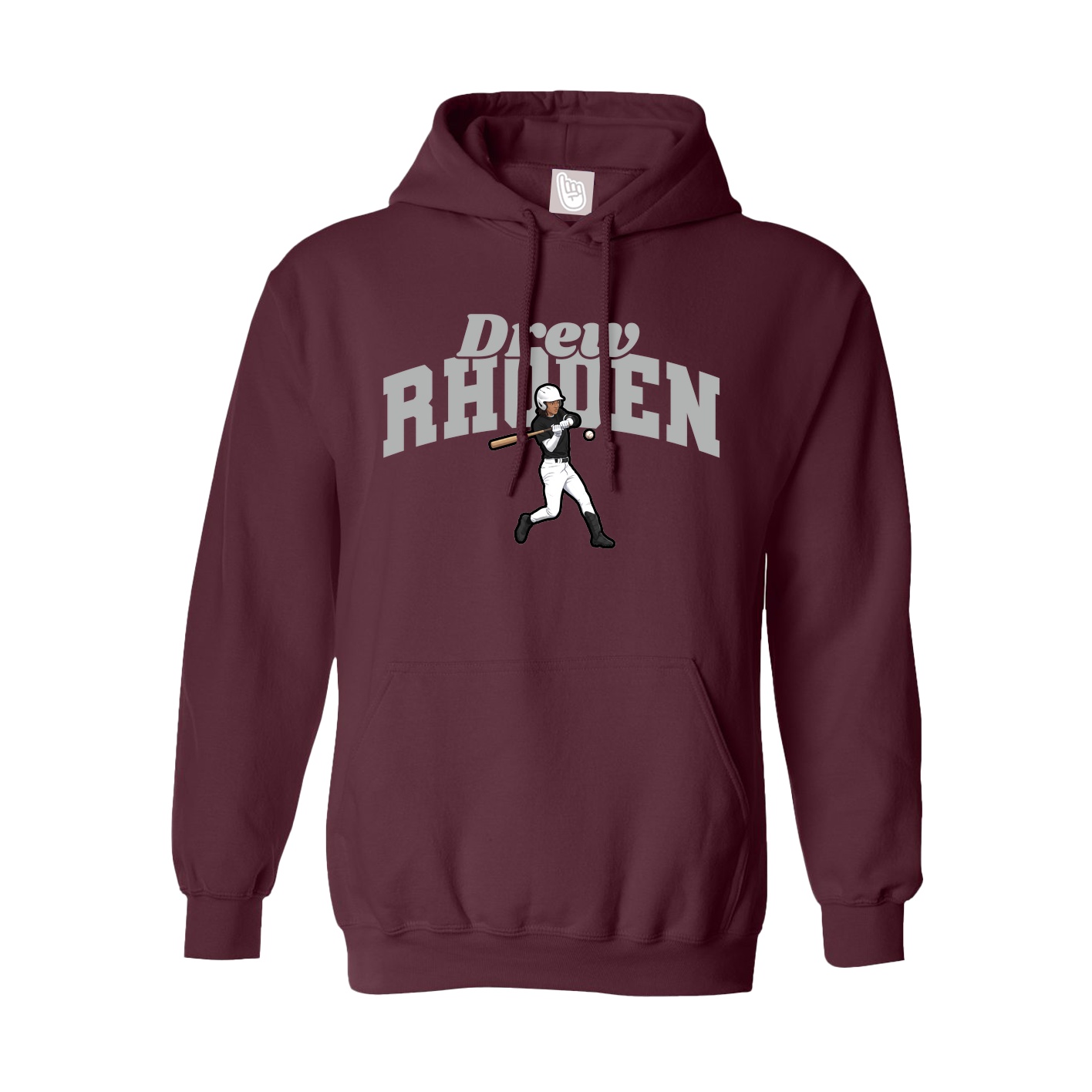 Hoodie — Signature Arch in Maroon