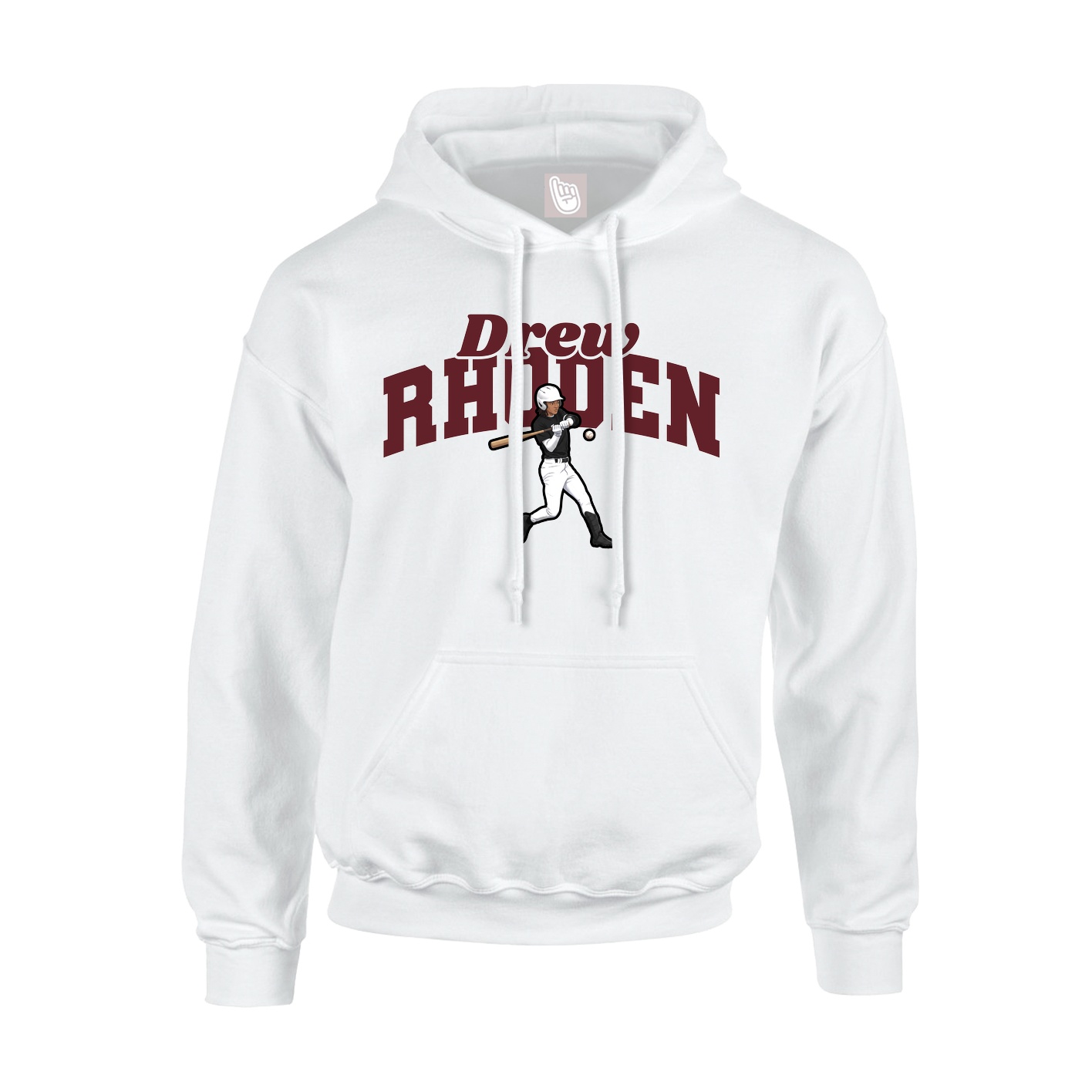 Youth Hoodie — Signature Arch in White