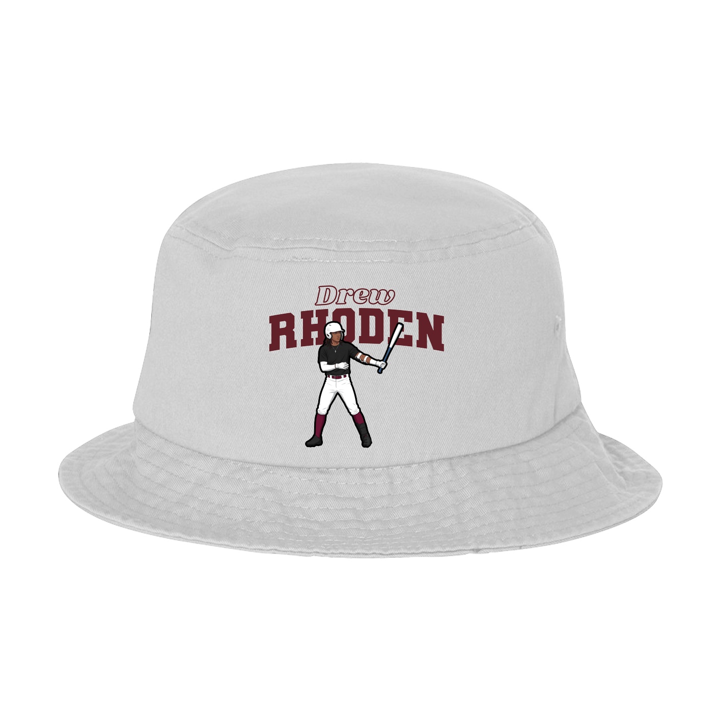 Bucket Cap — Name Arch in White