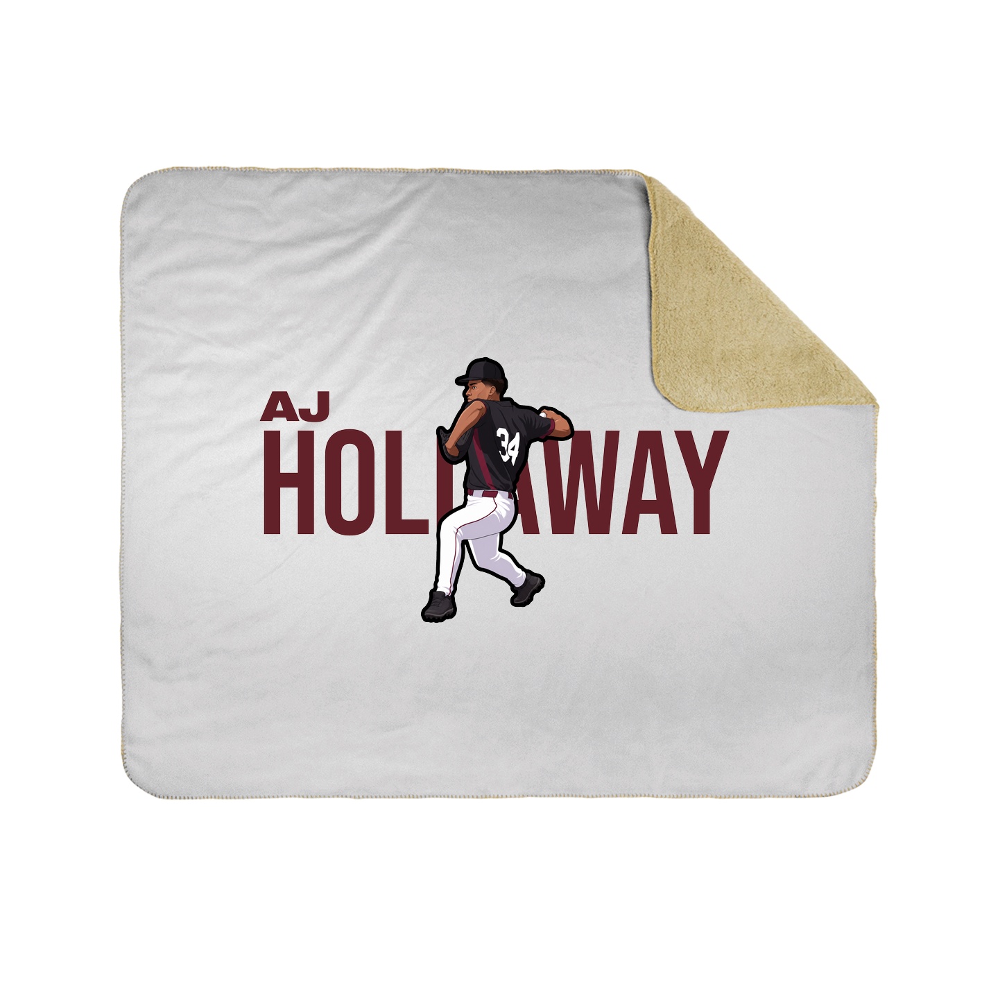 Throw Blanket — Player Name in White