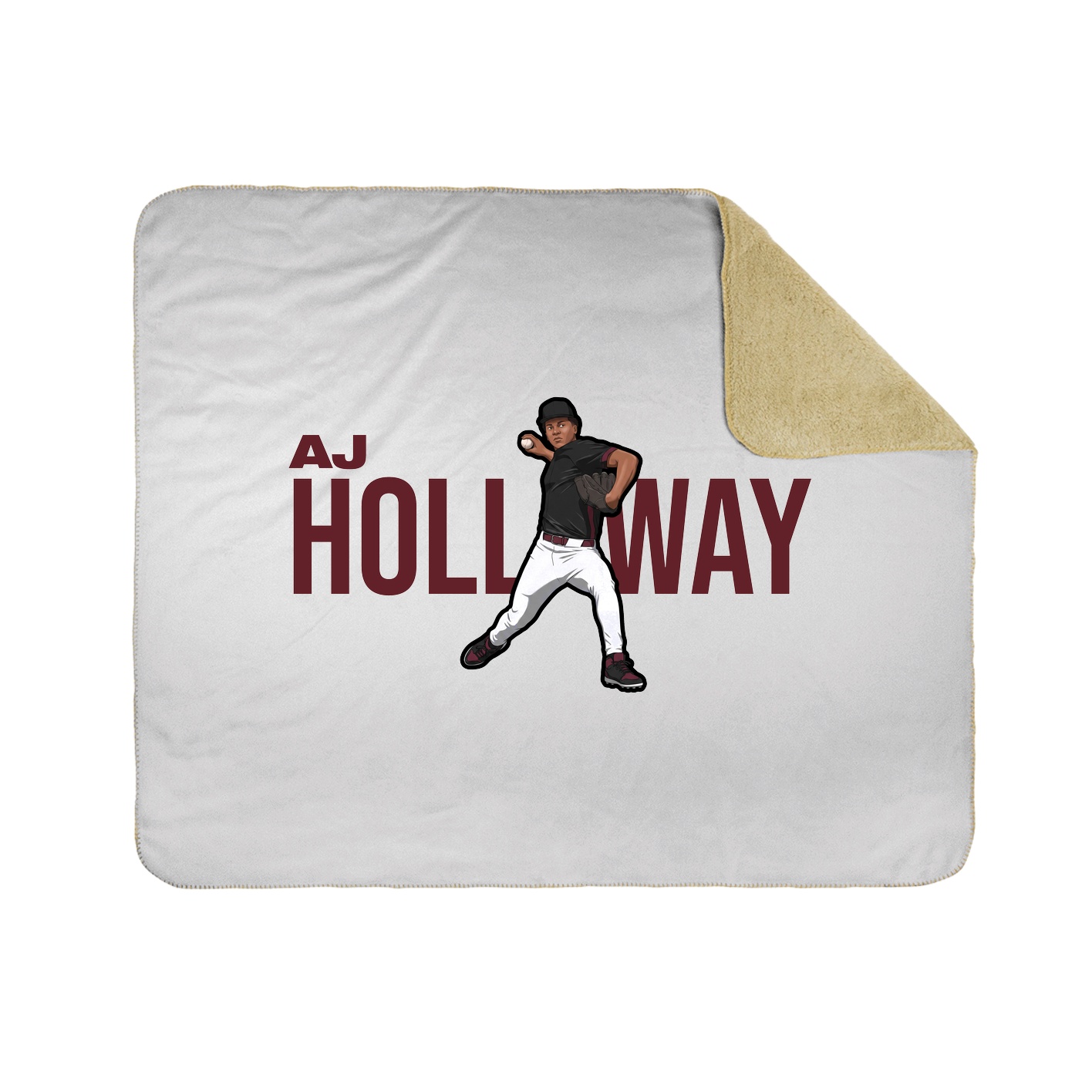 Throw Blanket — Player Name in White