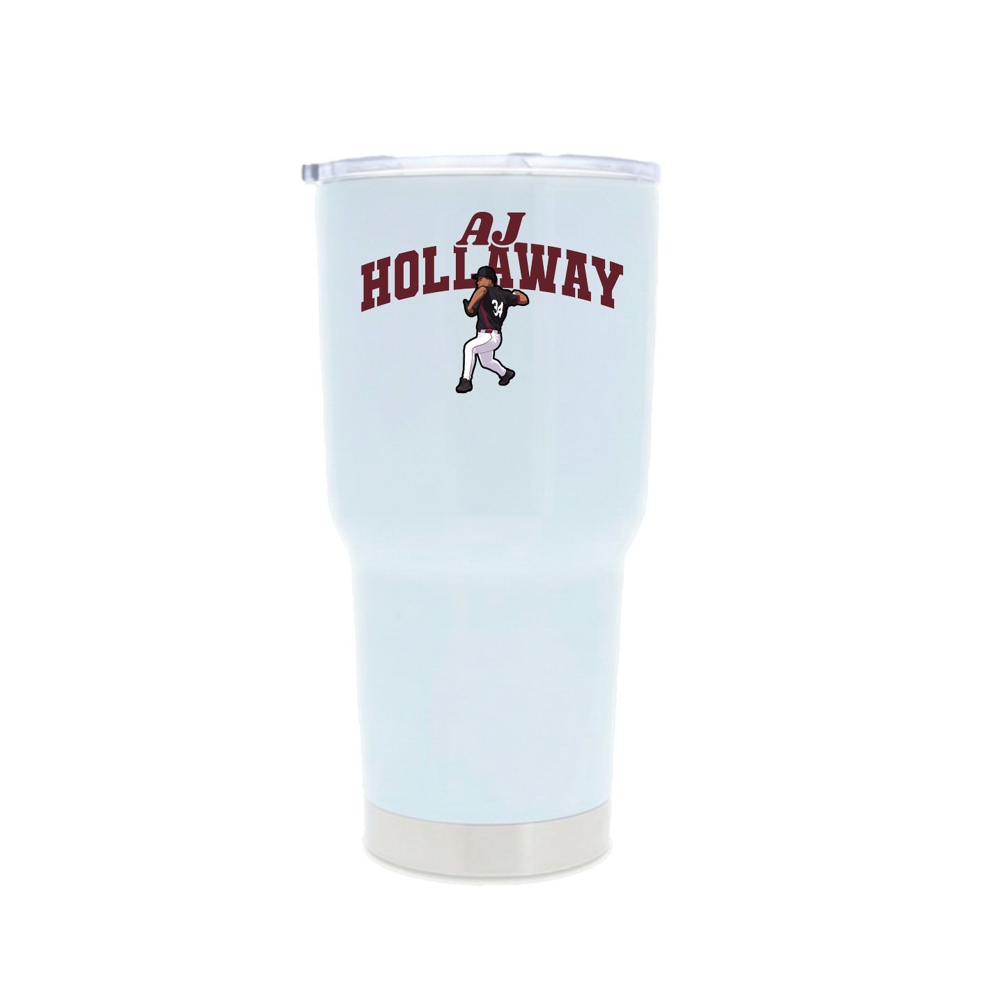 30oz Stainless Steel Tumbler — Signature Arch in White