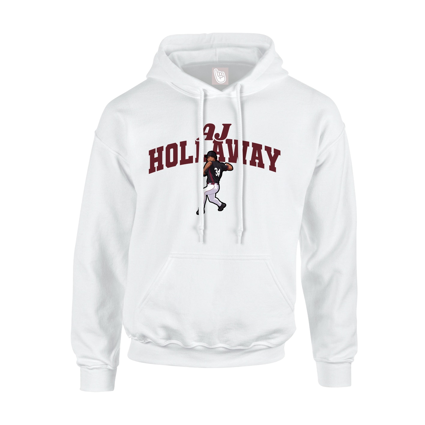 Youth Hoodie — Signature Arch in White