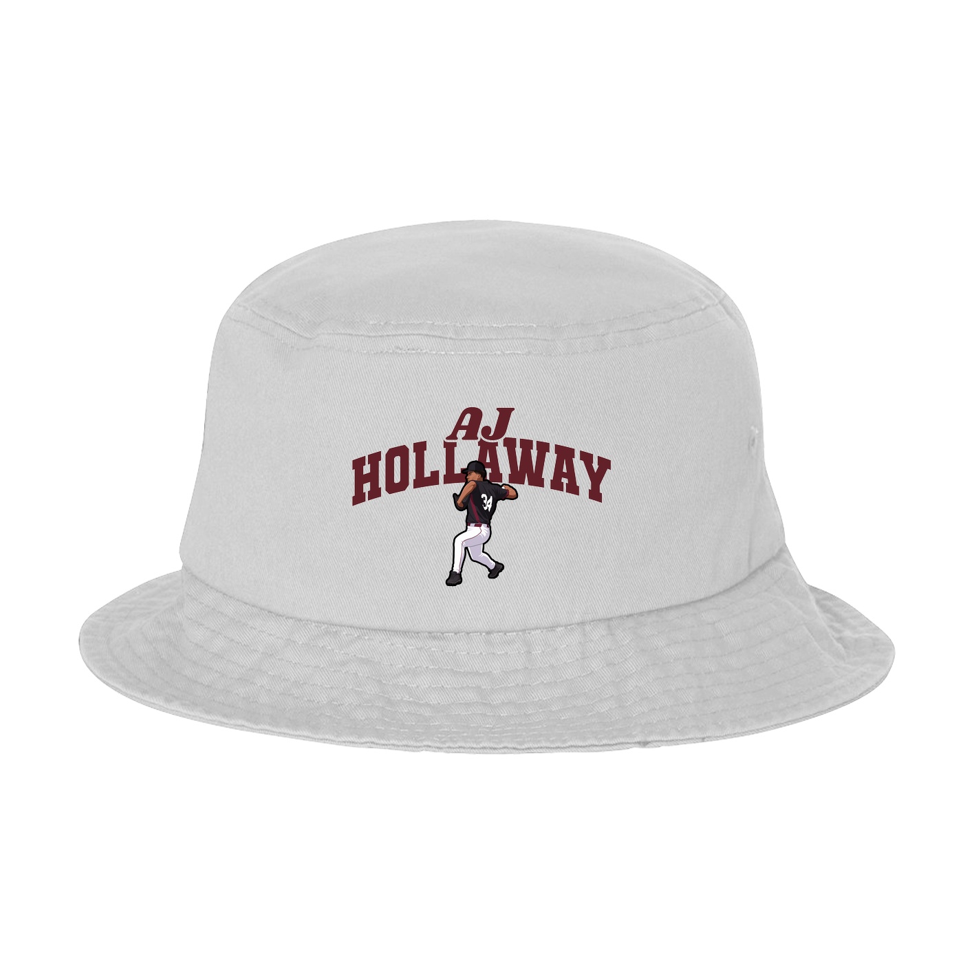 Bucket Cap — Signature Arch in White