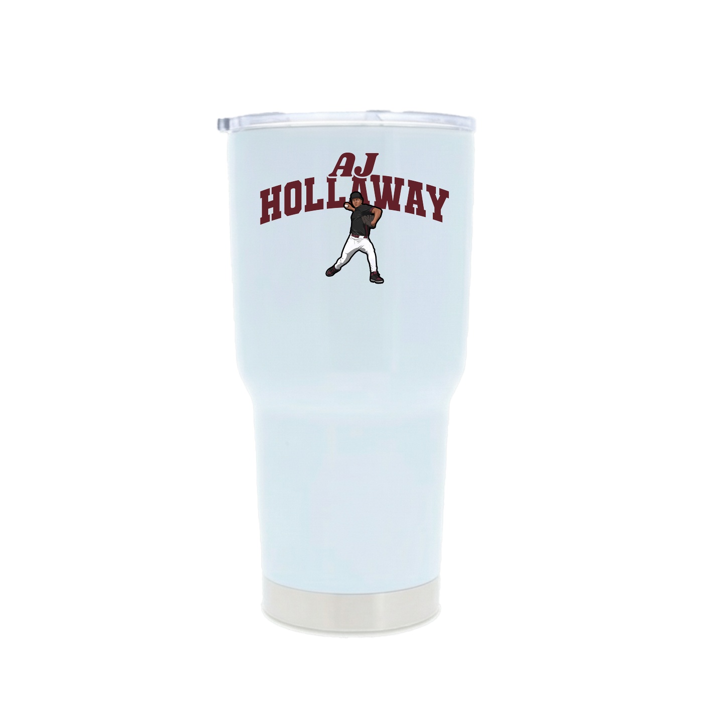 30oz Stainless Steel Tumbler — Signature Arch in White