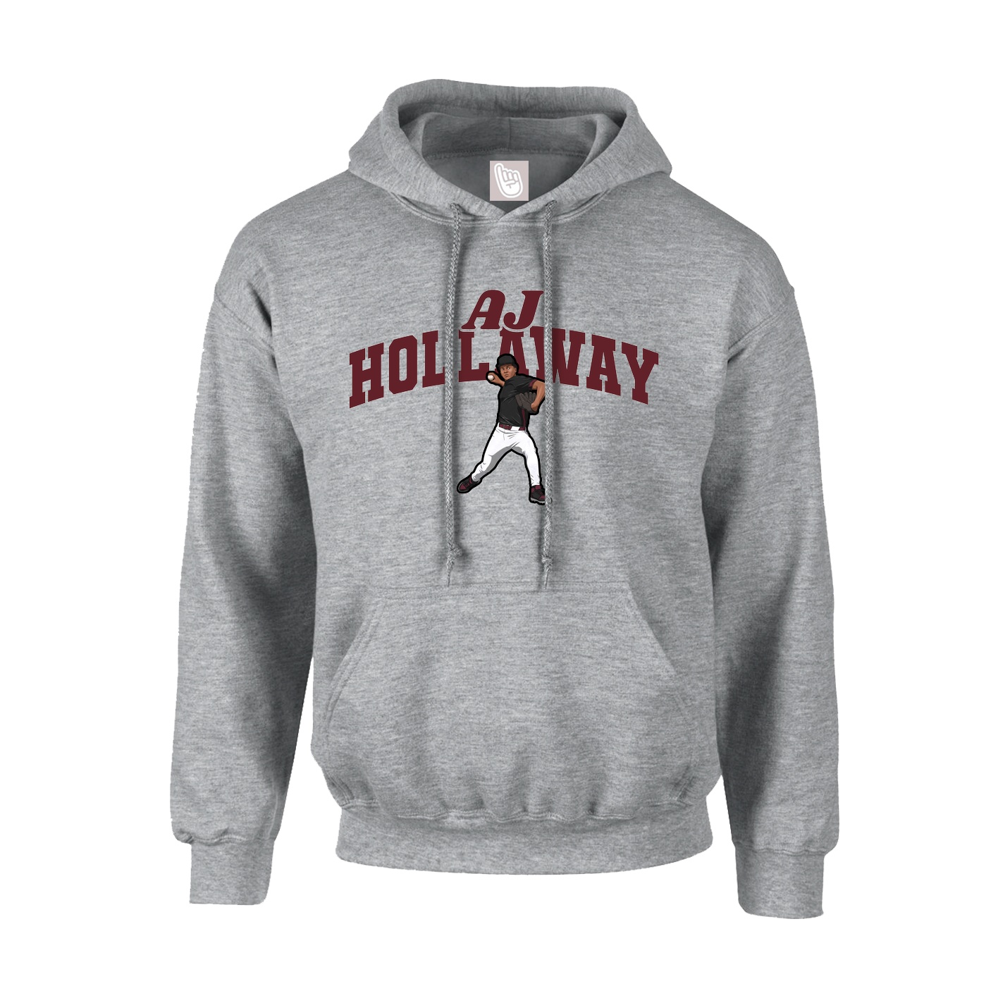 Youth Hoodie — Signature Arch in Grey