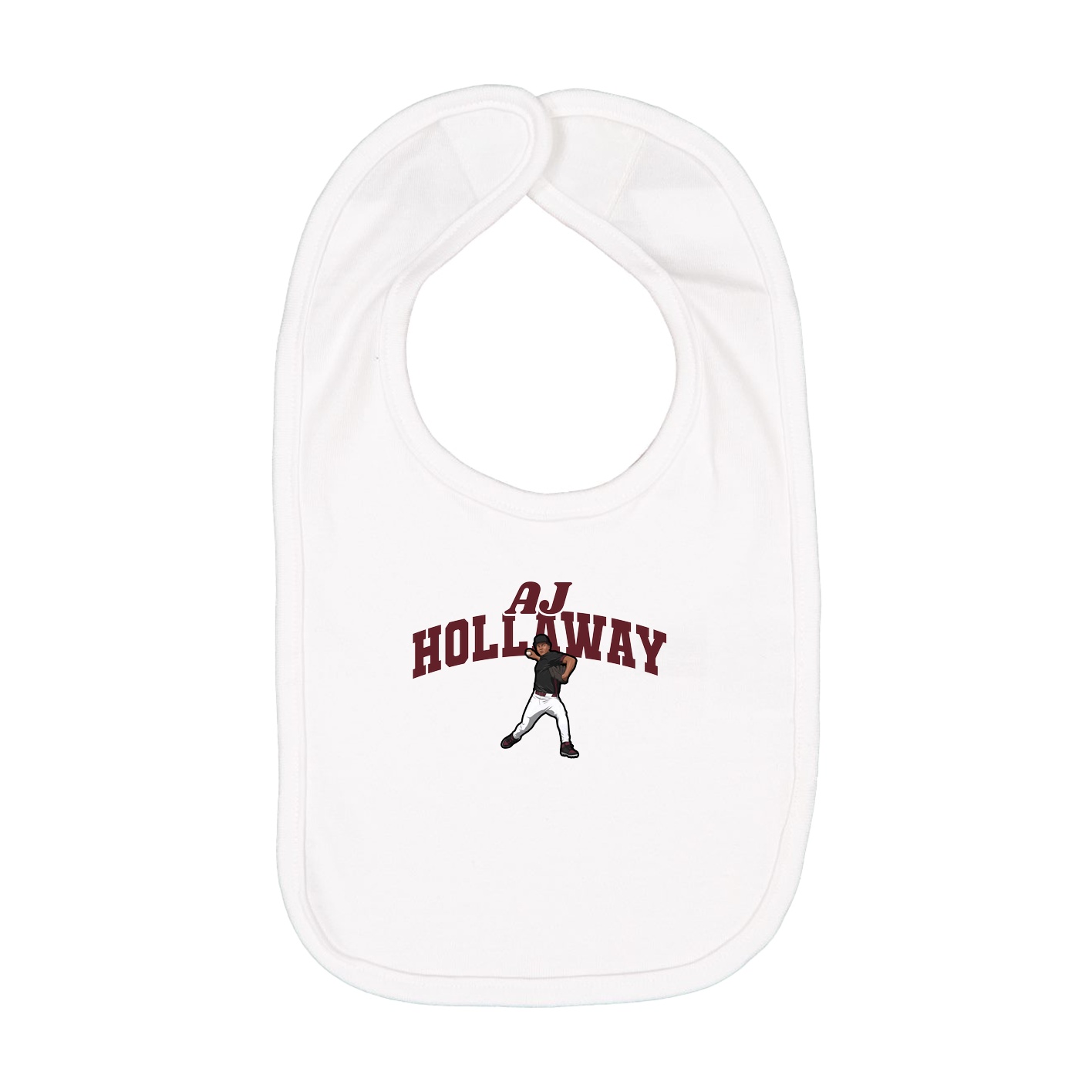 Infant Bib — Signature Arch in White