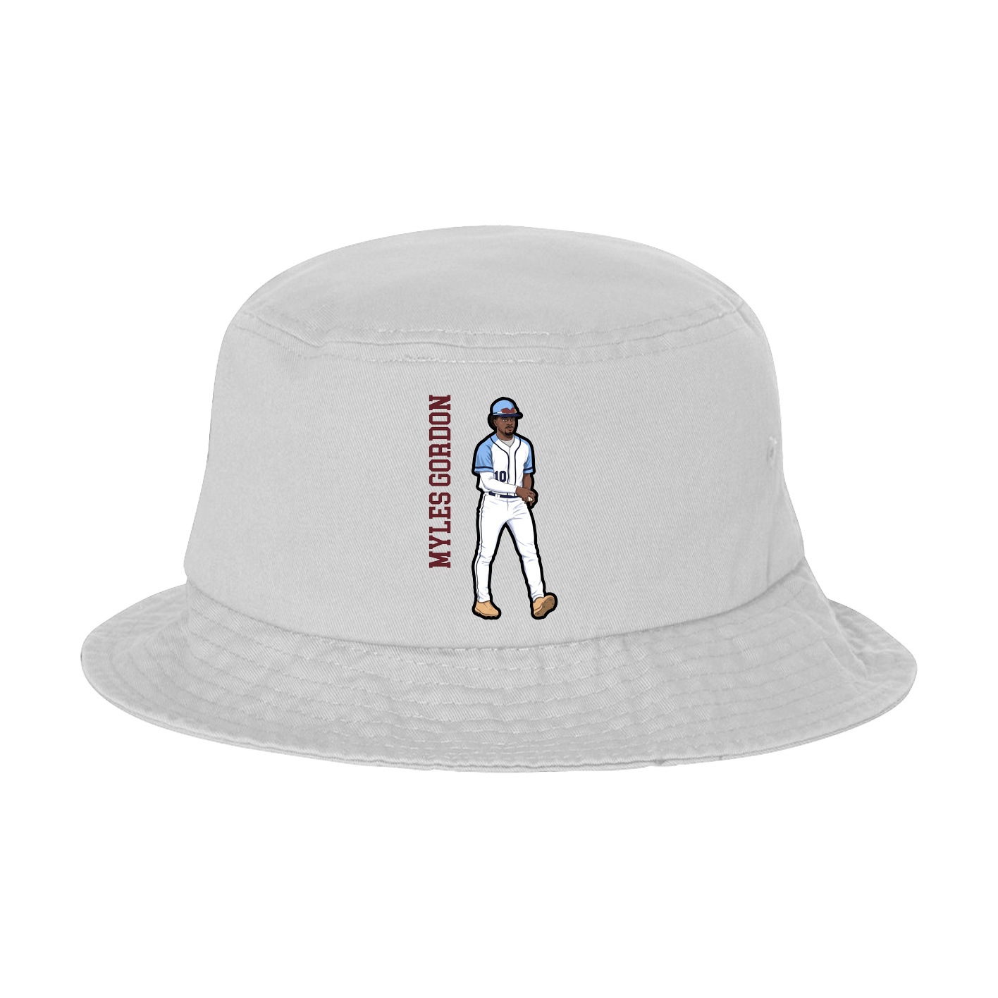 Bucket Cap — Name Vertical in White