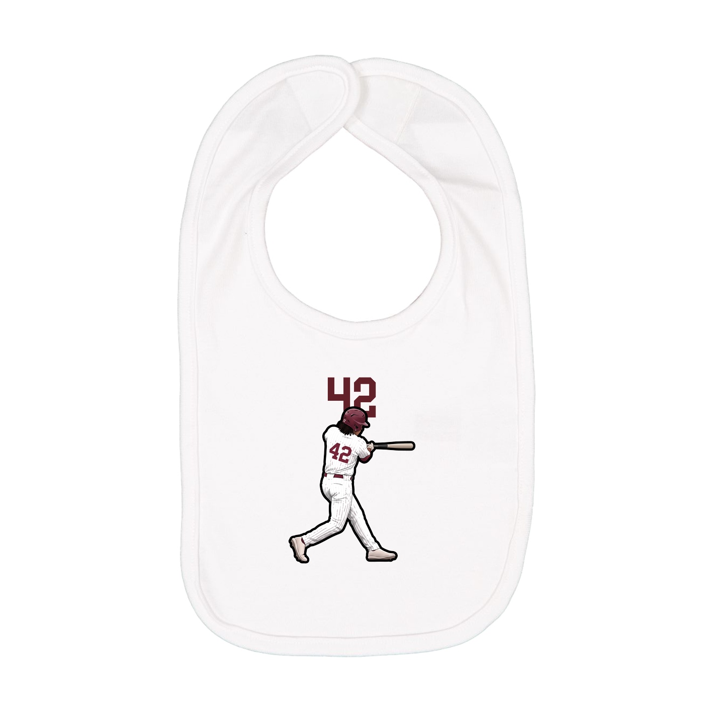 Infant Bib — Number Top in White