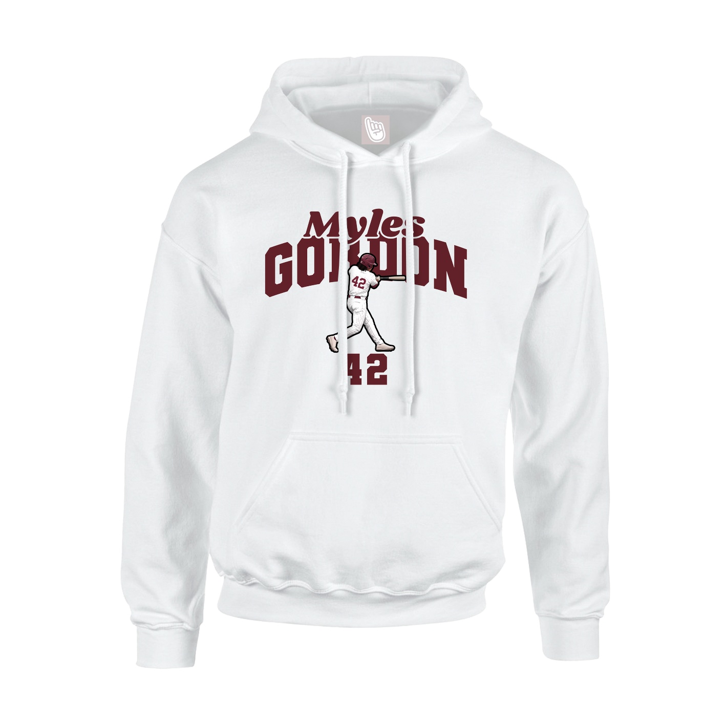 Hoodie — Signature Arch in White