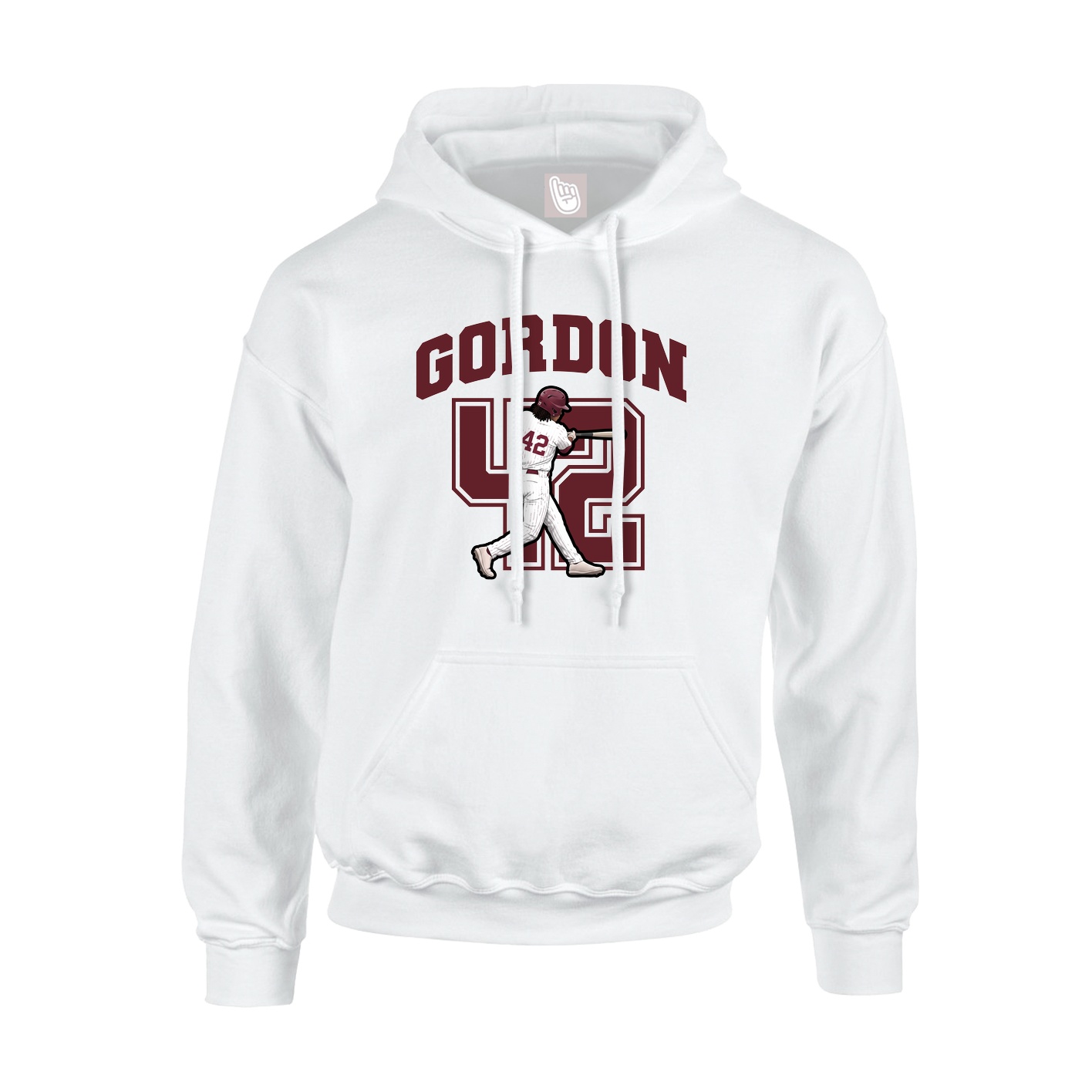 Youth Hoodie — Number in White