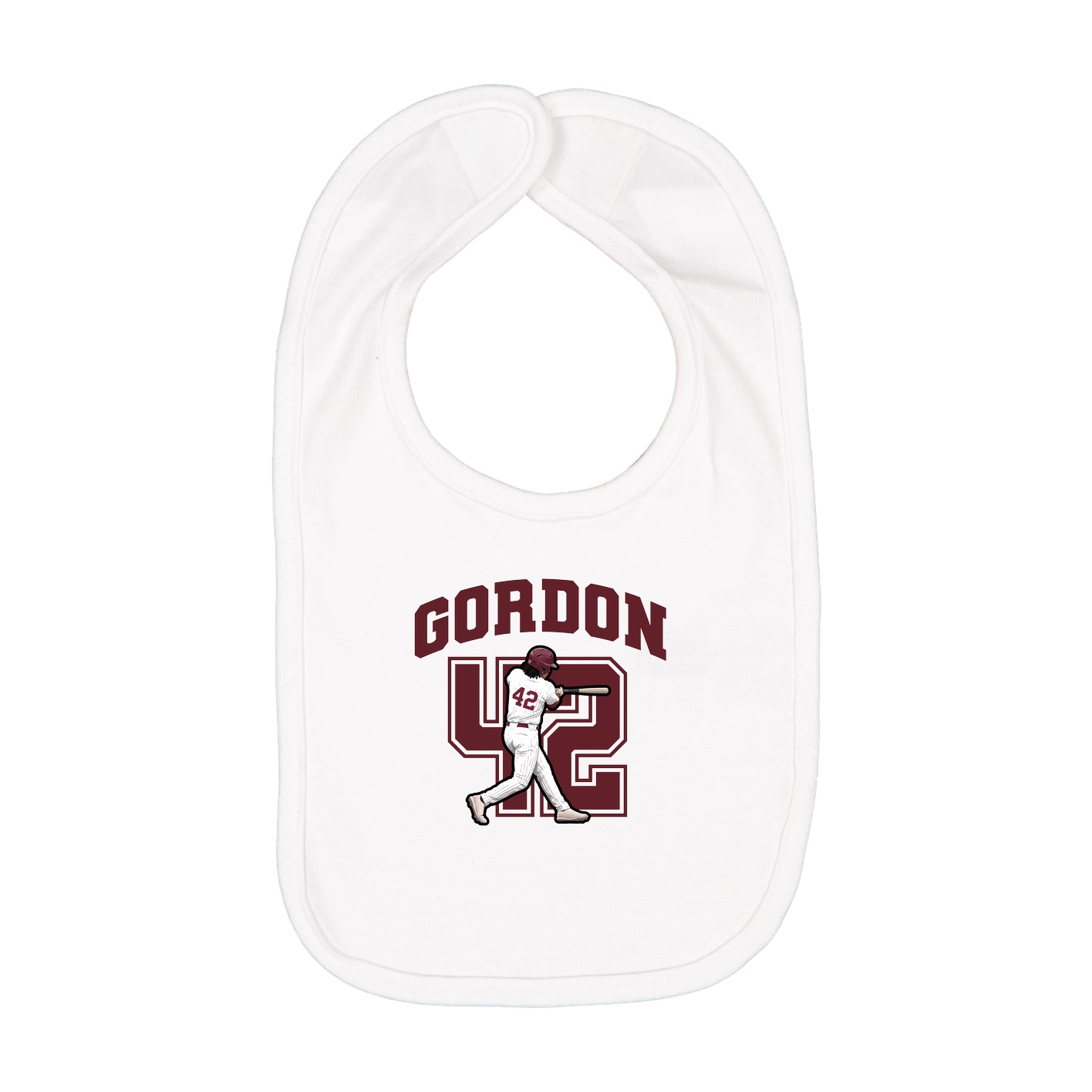 Infant Bib — Number in White