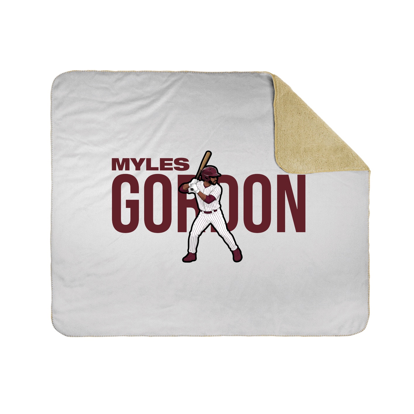 Throw Blanket — Player Name in White