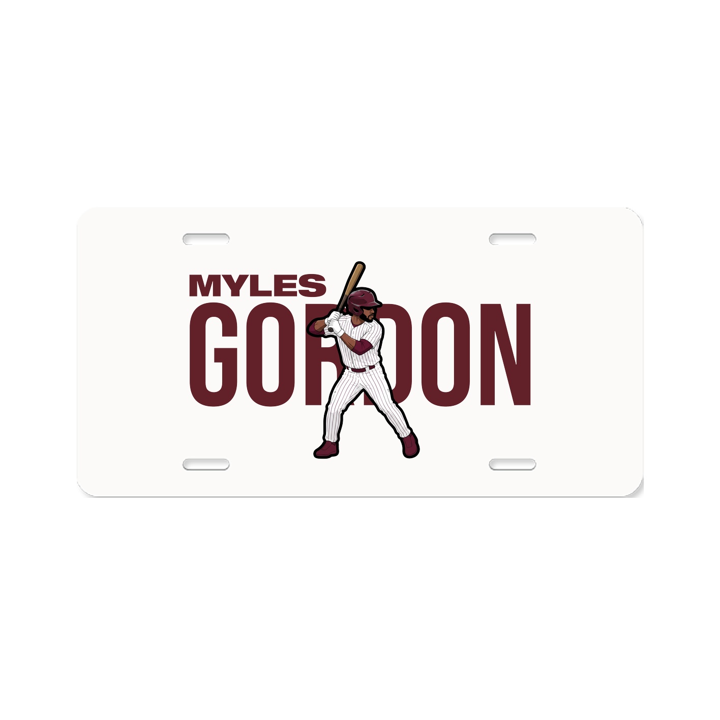 License Plate — Player Name in Classic