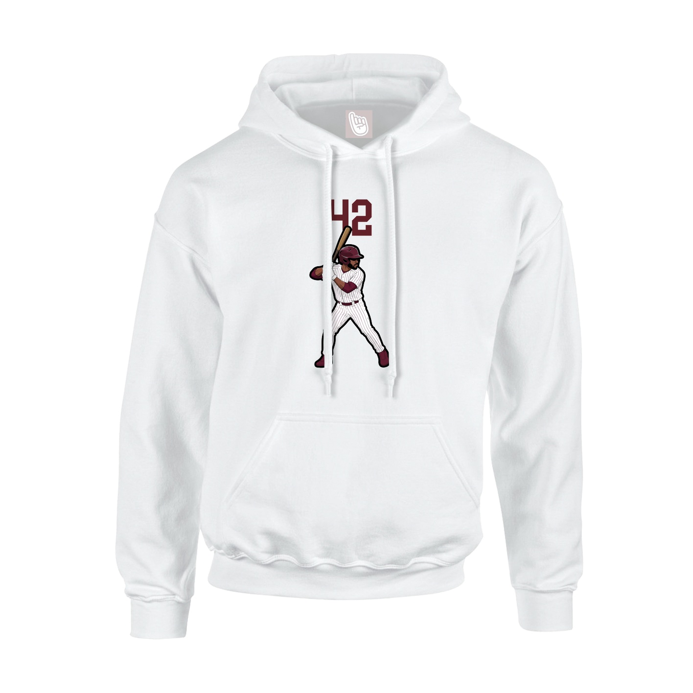Hoodie — Number Top in White