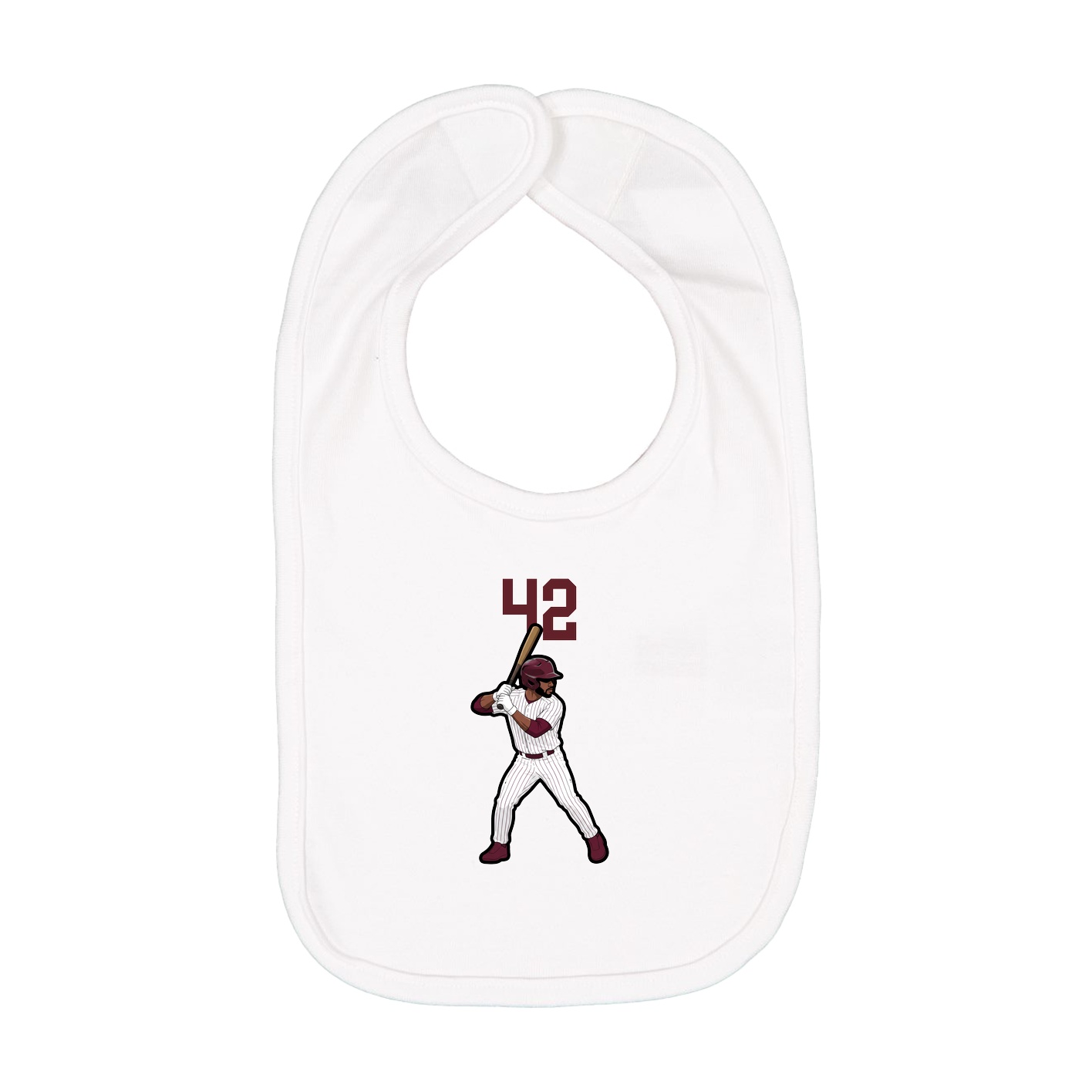 Infant Bib — Number Top in White