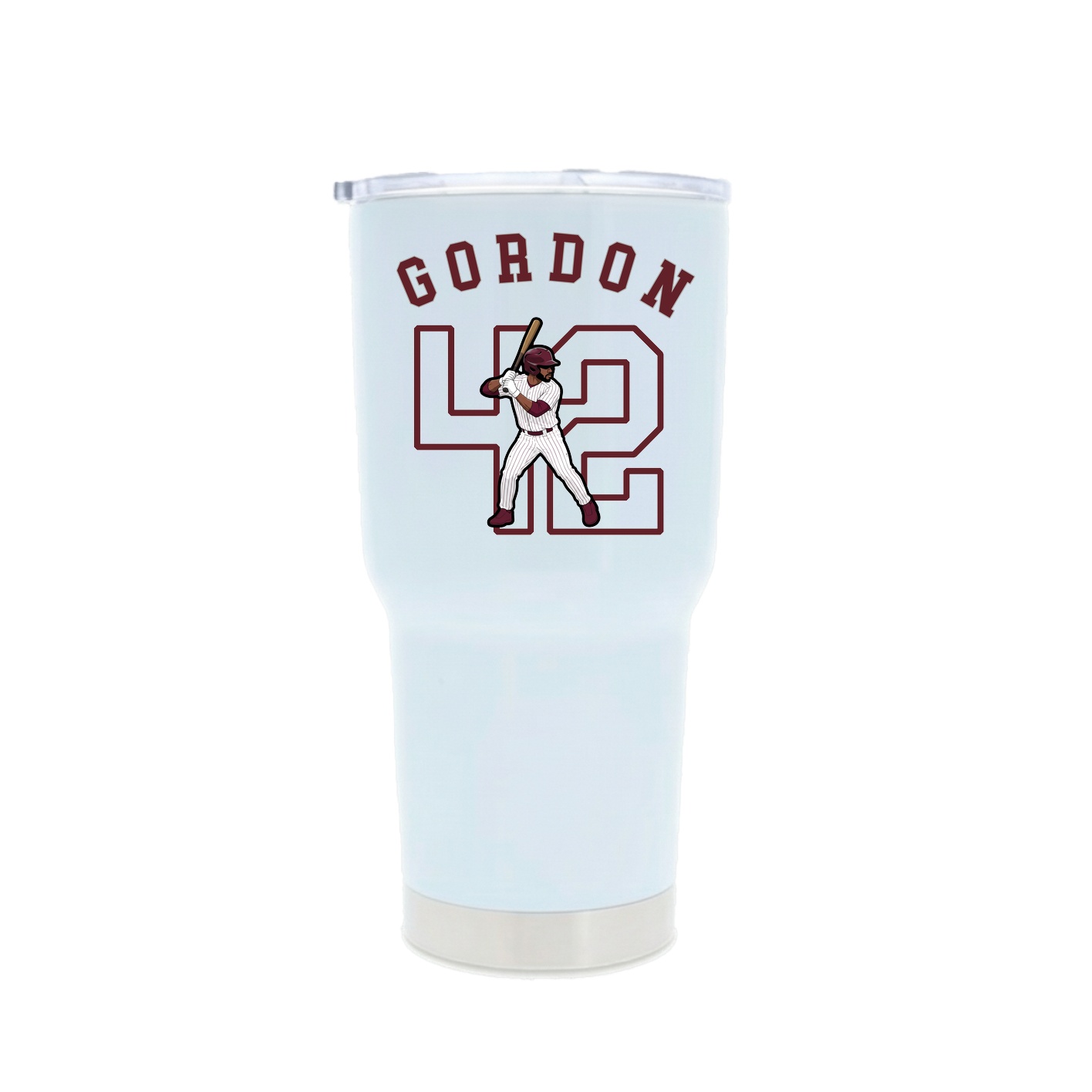 30oz Stainless Steel Tumbler — Shirsey Arch in White