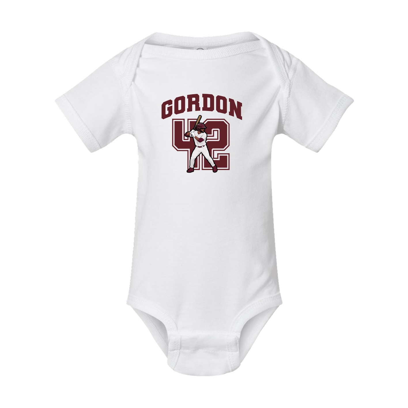 Baby Onesie — Number in White