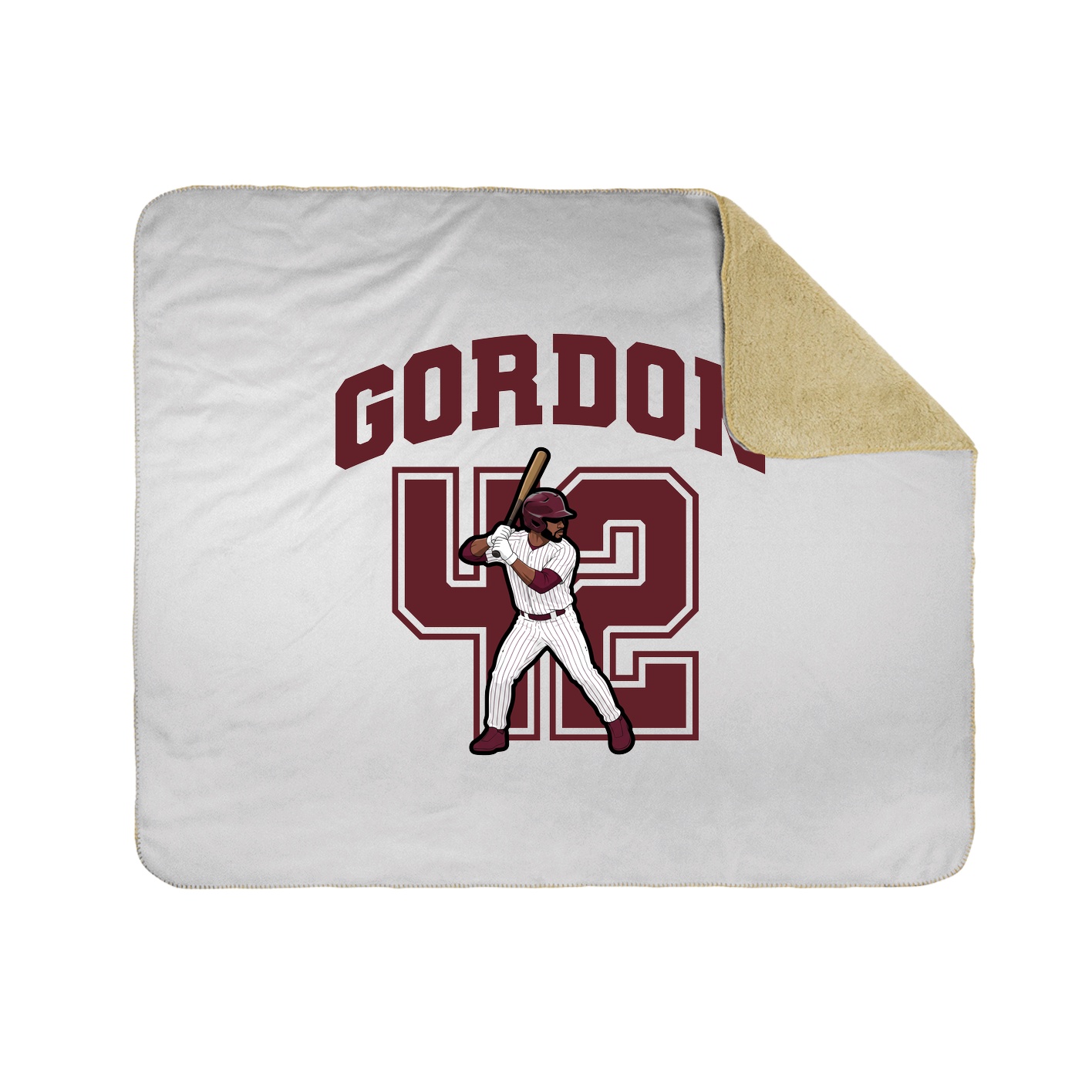 Throw Blanket — Number in White
