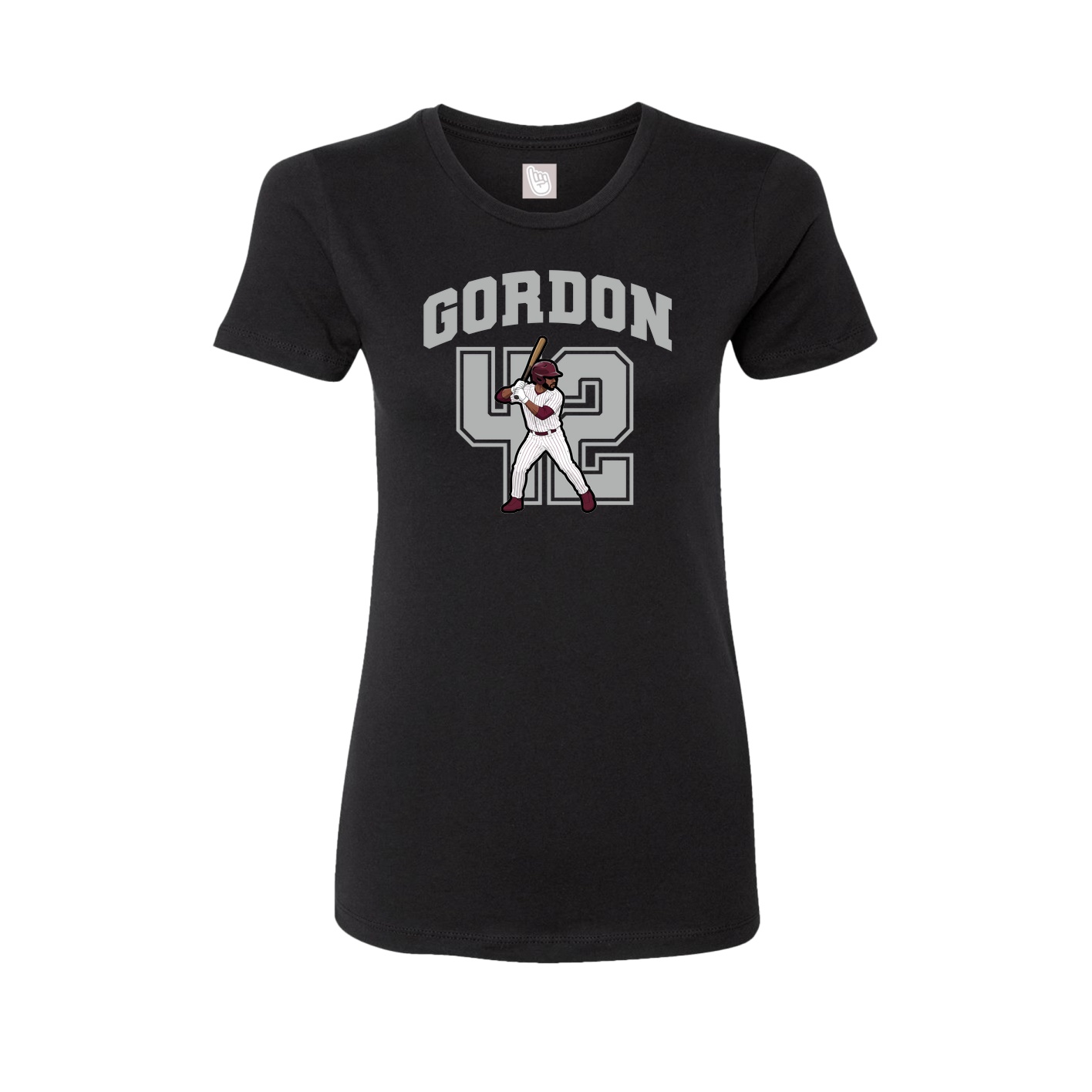 Fitted Women's Tee — Number in Black