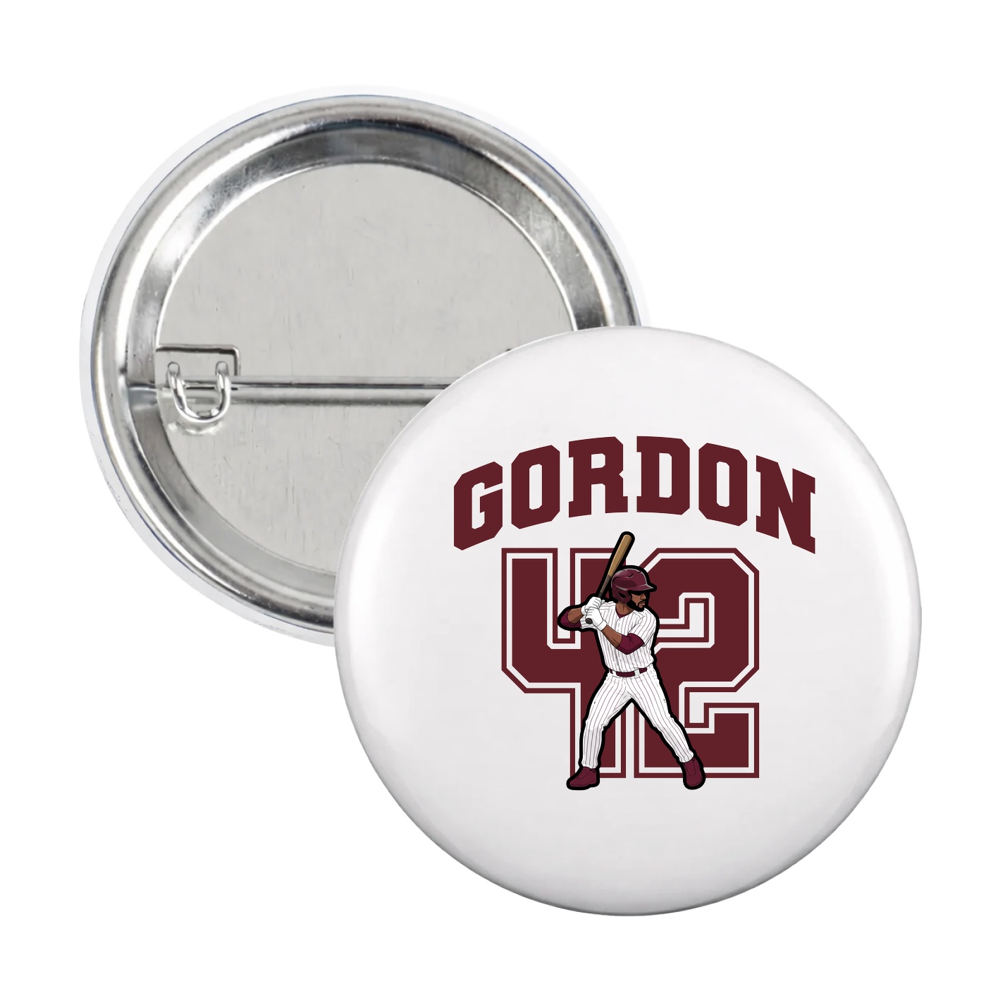 Game Day Button — Number in White
