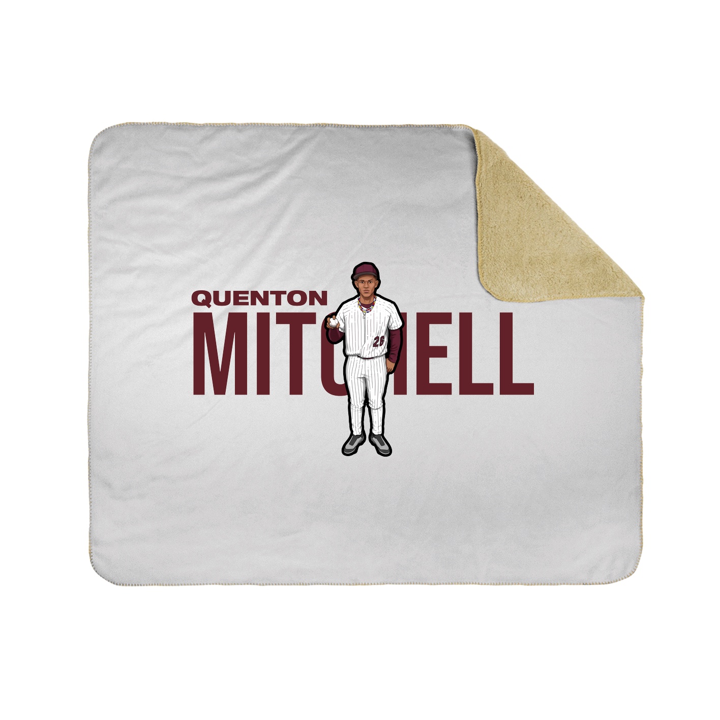 Throw Blanket — Player Name in White