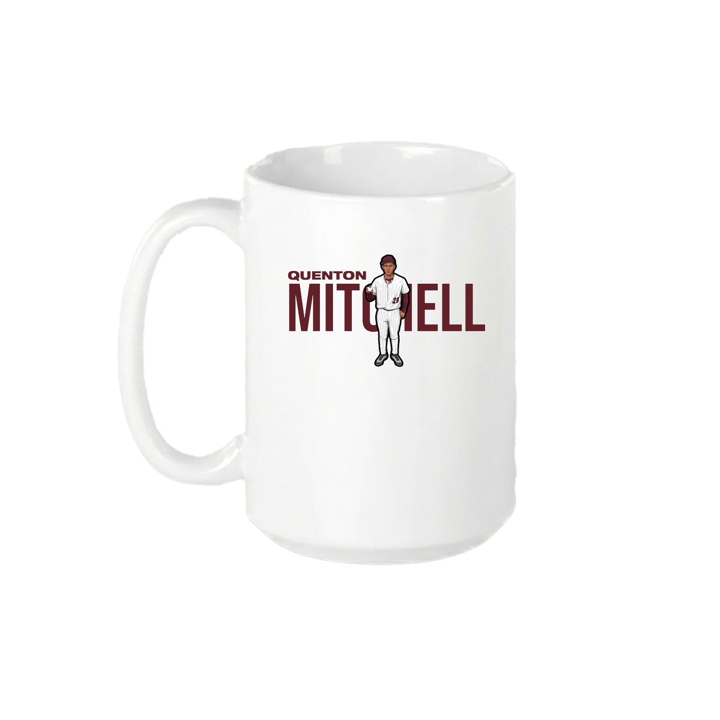 15oz Coffee Mug — Player Name in White