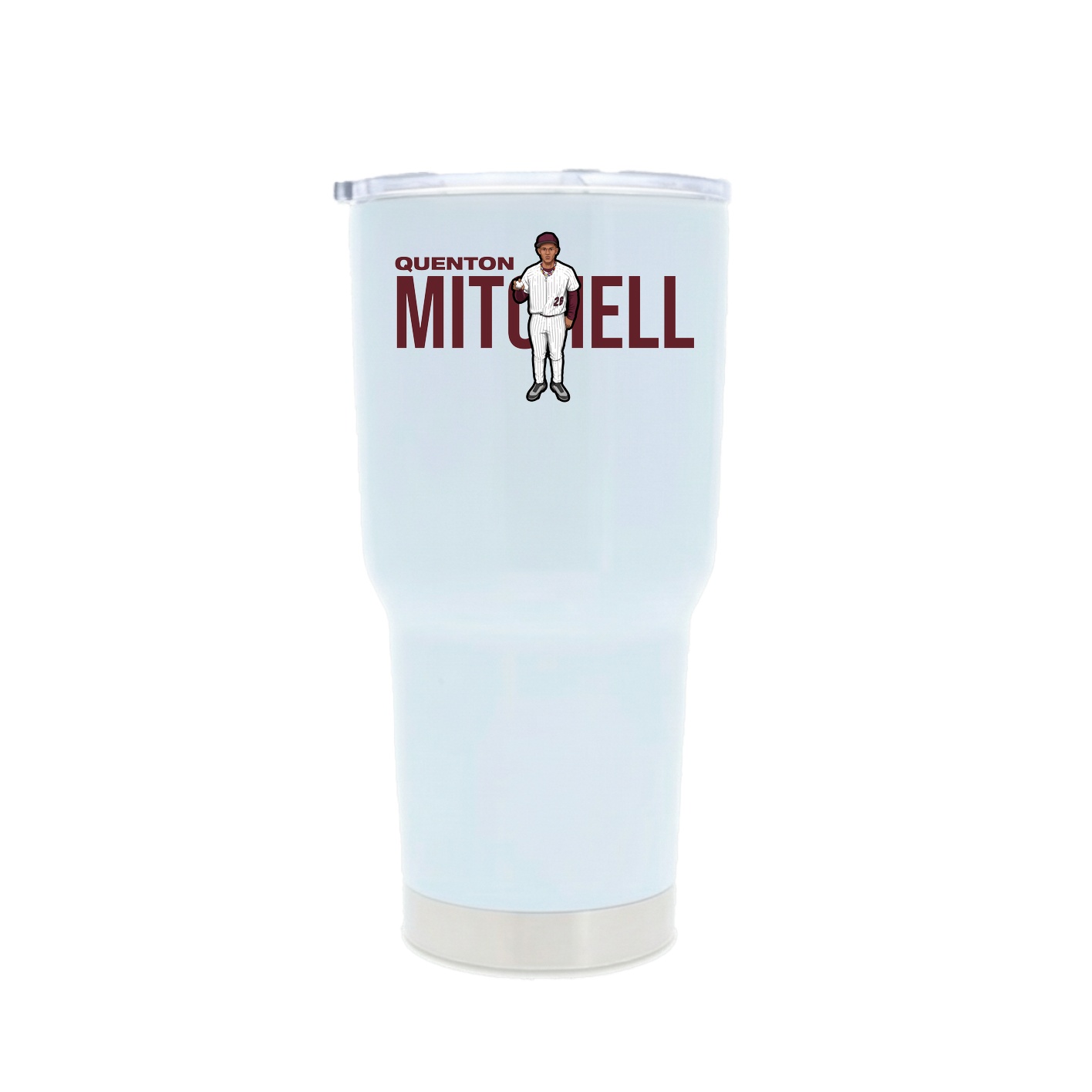 30oz Stainless Steel Tumbler — Player Name in White