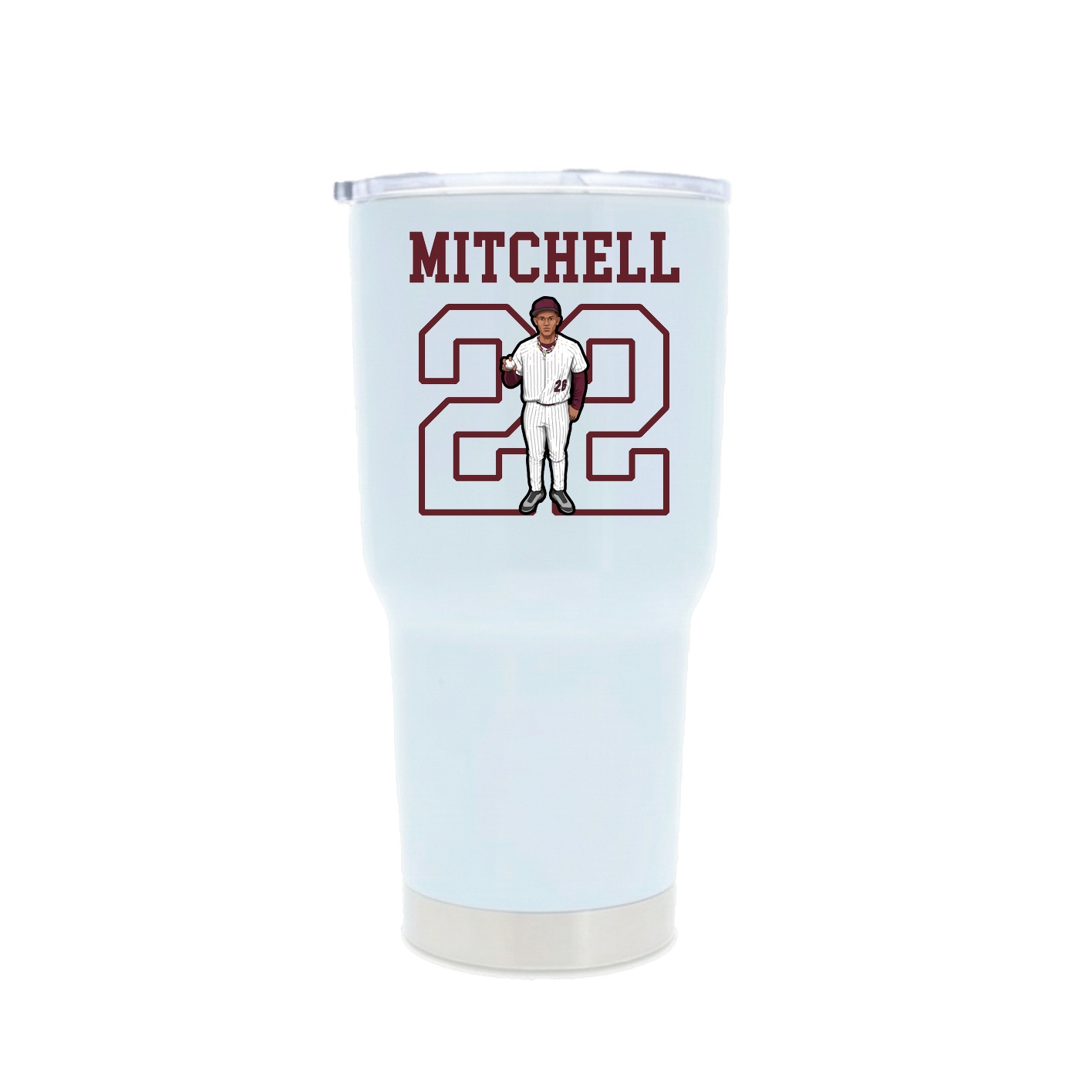 30oz Stainless Steel Tumbler — Shirsey in White