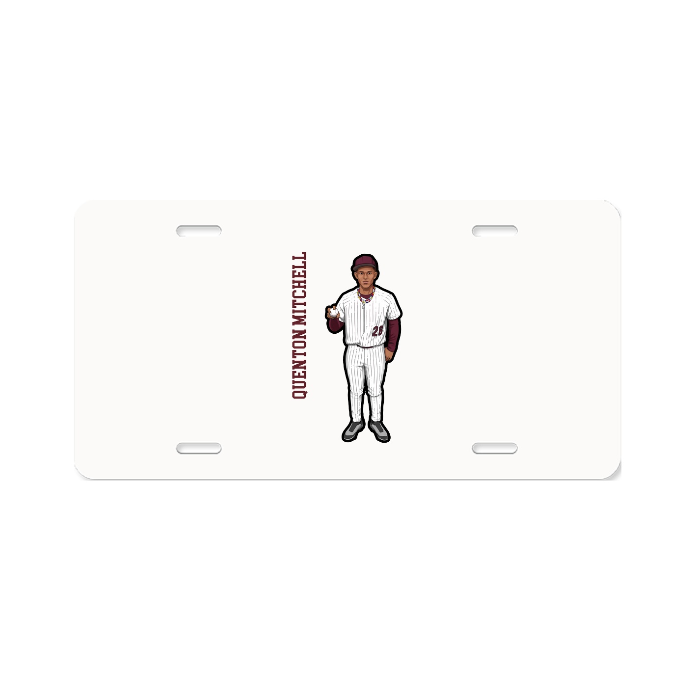 License Plate — Name Vertical in Classic