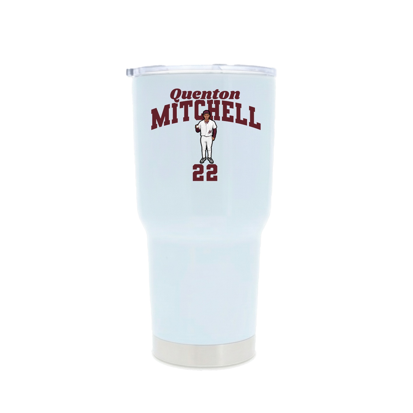 30oz Stainless Steel Tumbler — Signature Arch in White