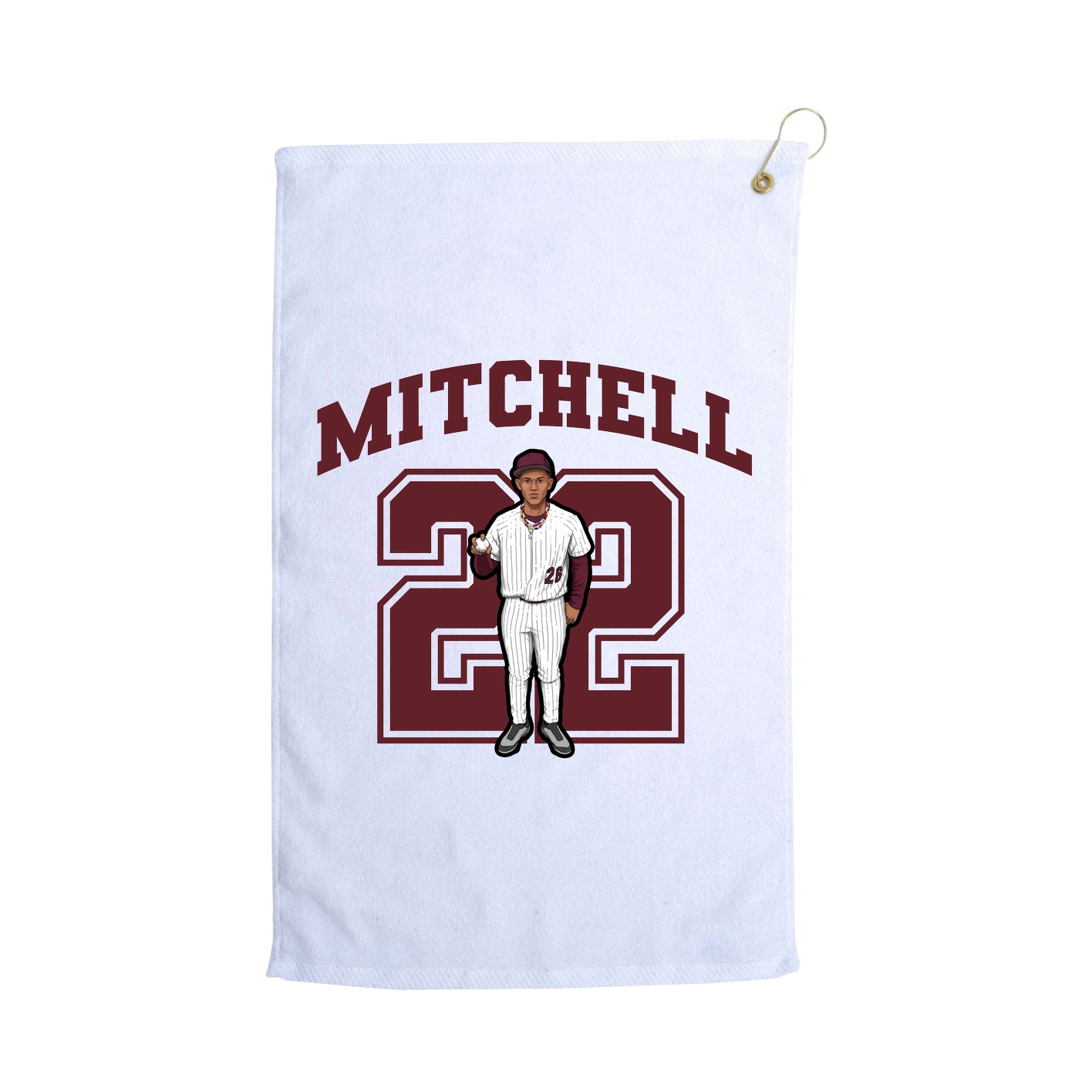 Golf Towel — Number in White