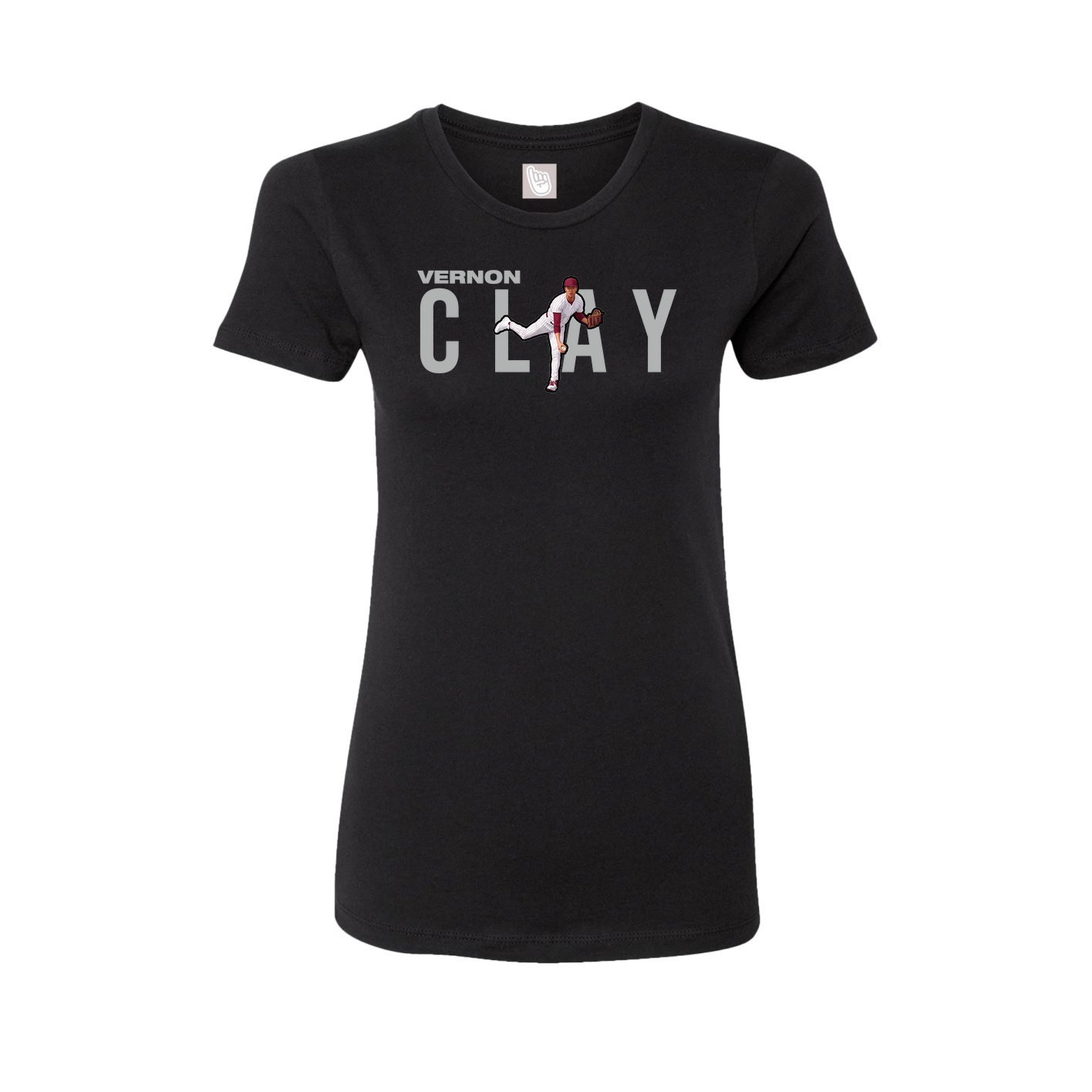 Fitted Women's Tee — Player Name in Black