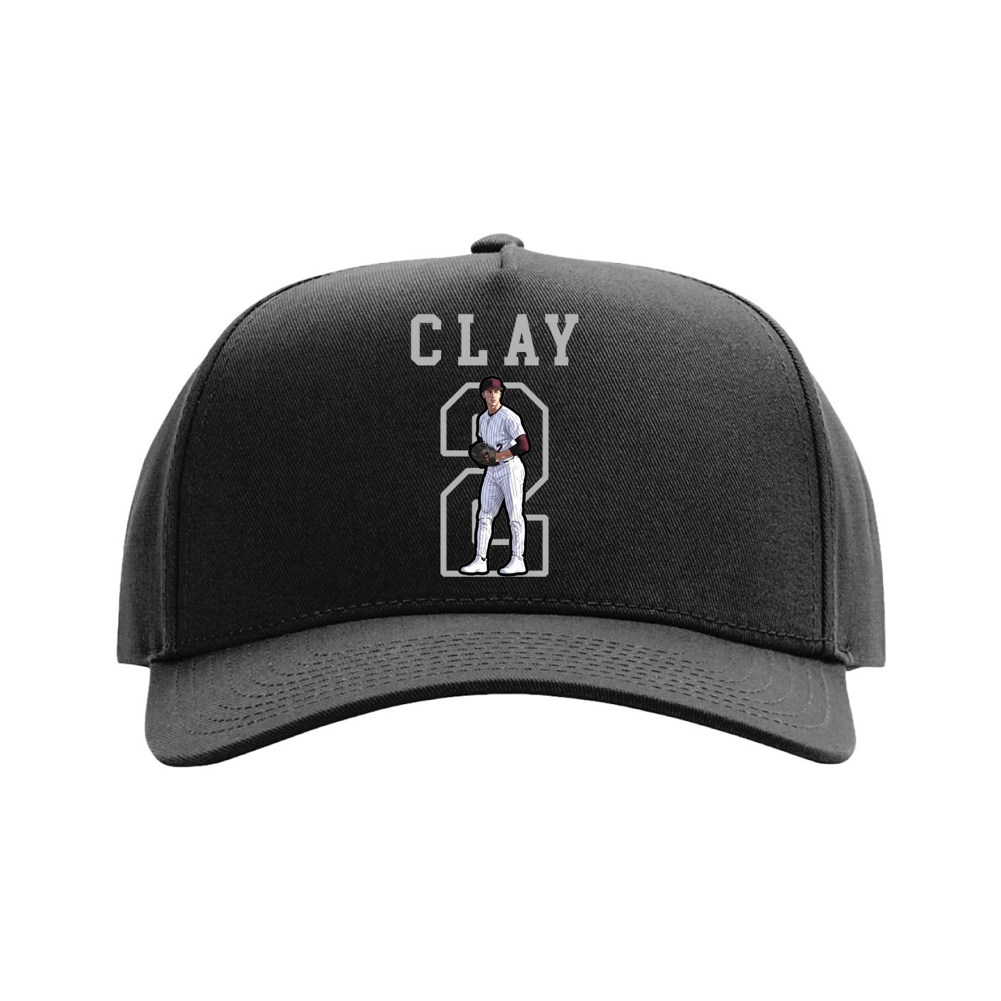 Full Fabric Five-Panel Champ Cap — Shirsey in Black