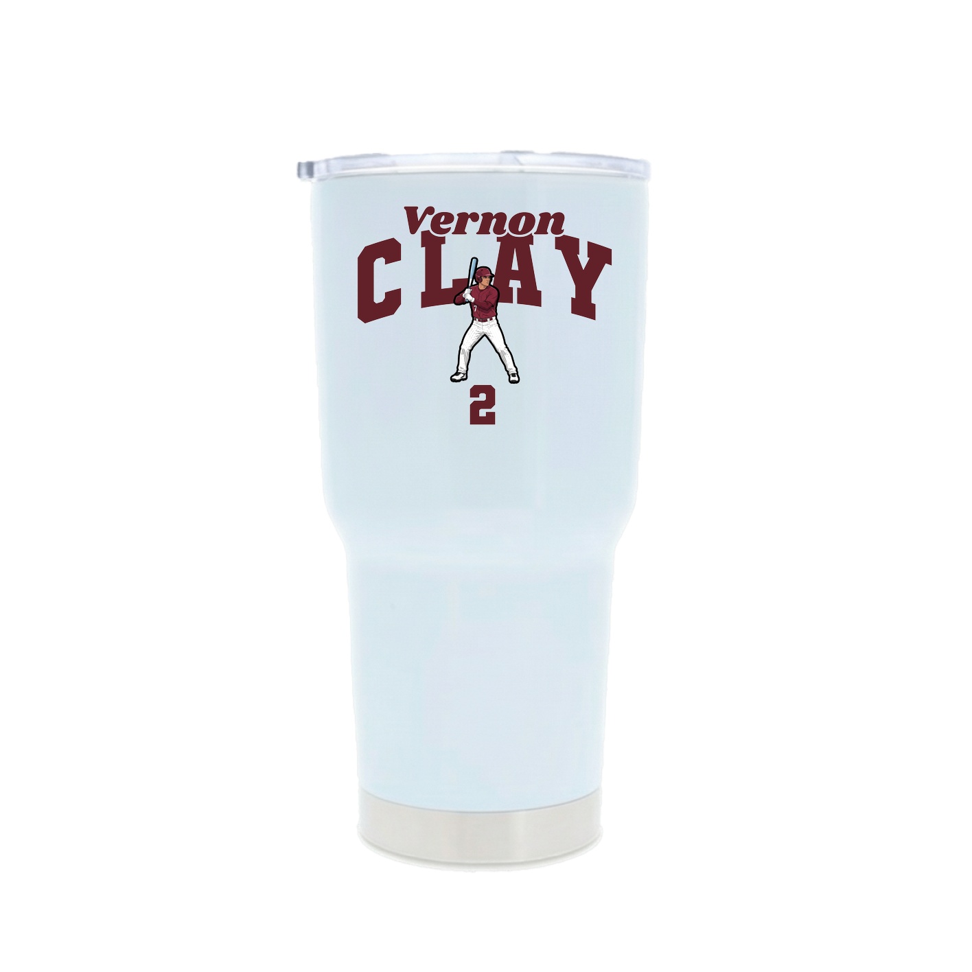 30oz Stainless Steel Tumbler — Signature Arch in White