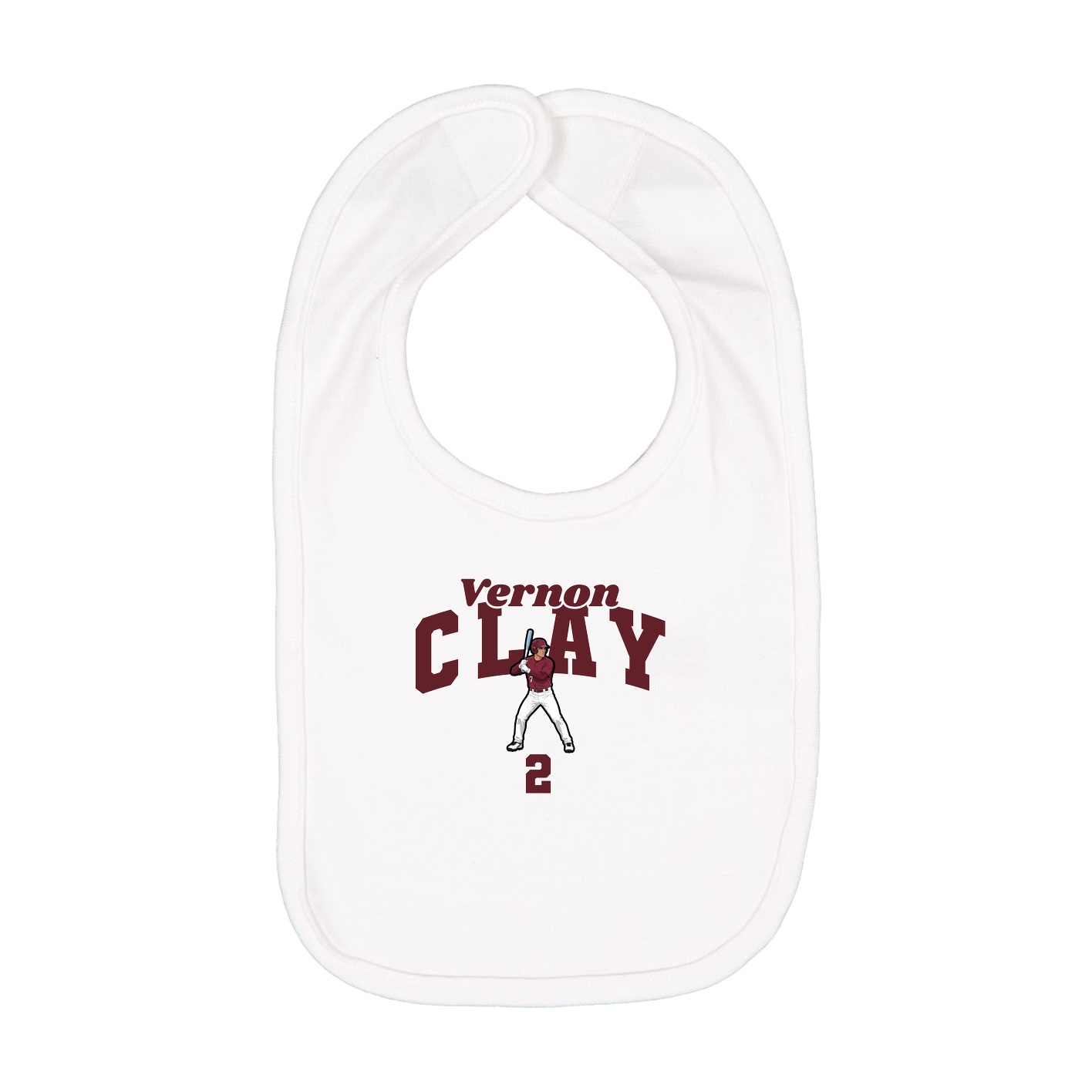 Infant Bib — Signature Arch in White