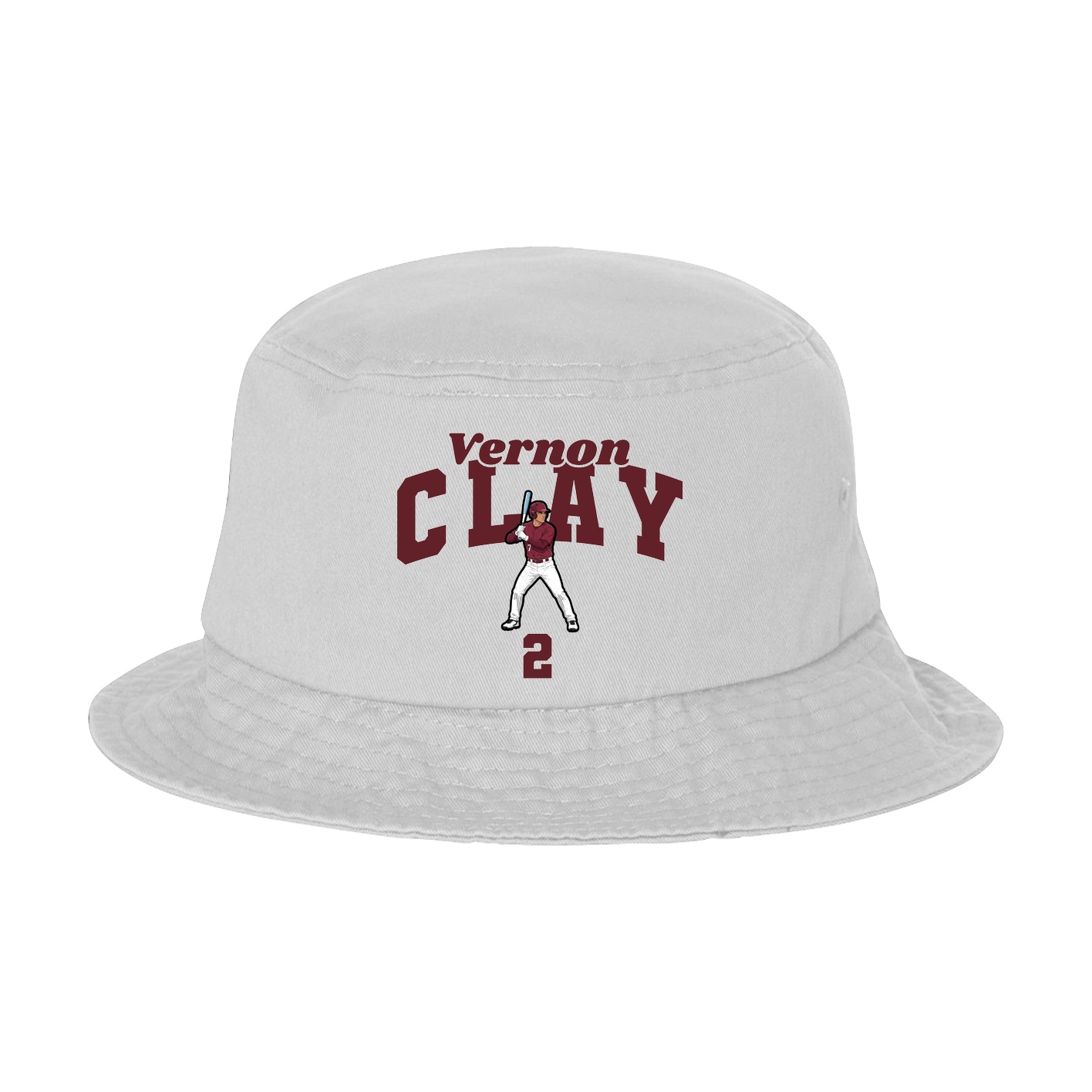 Bucket Cap — Signature Arch in White