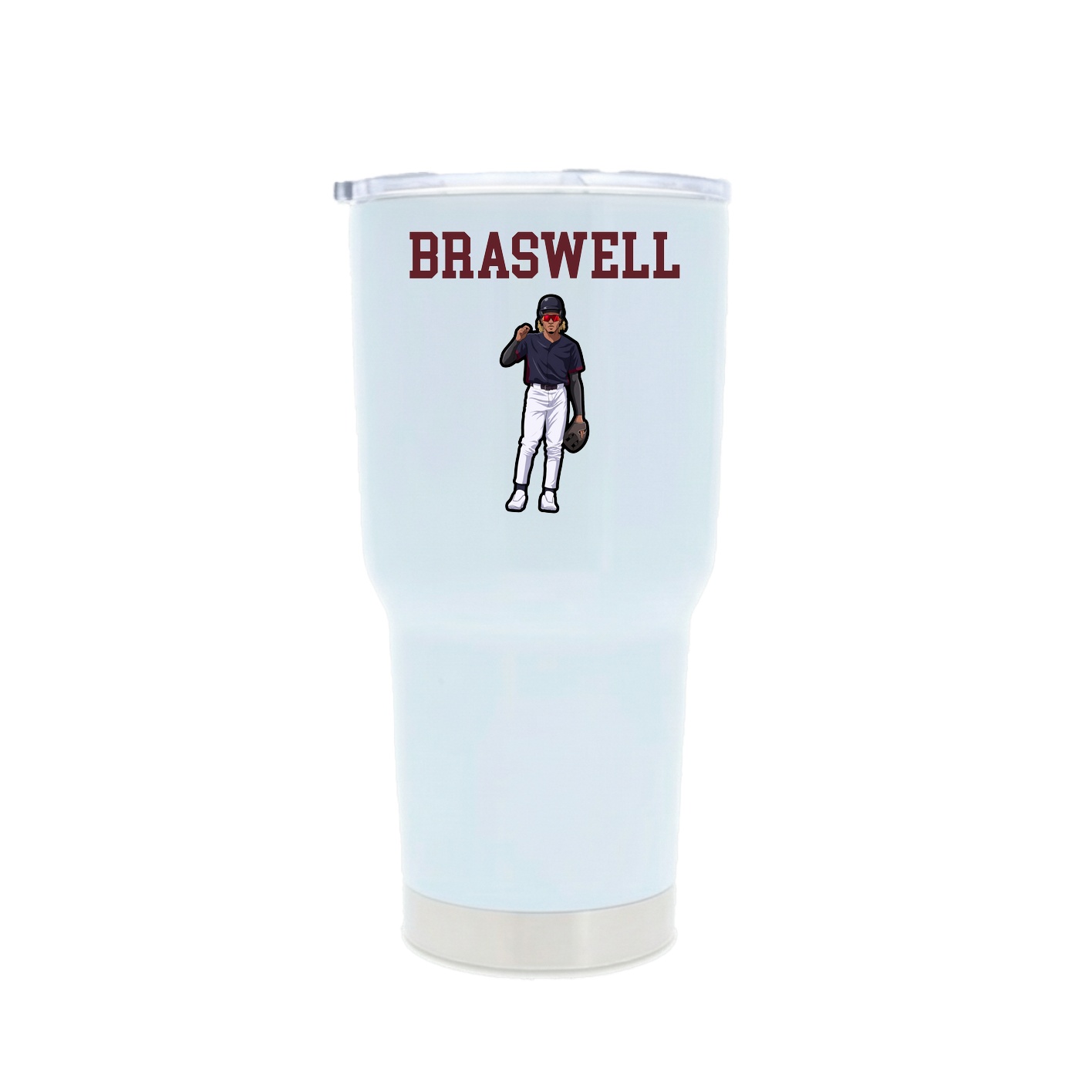 30oz Stainless Steel Tumbler — Shirsey in White