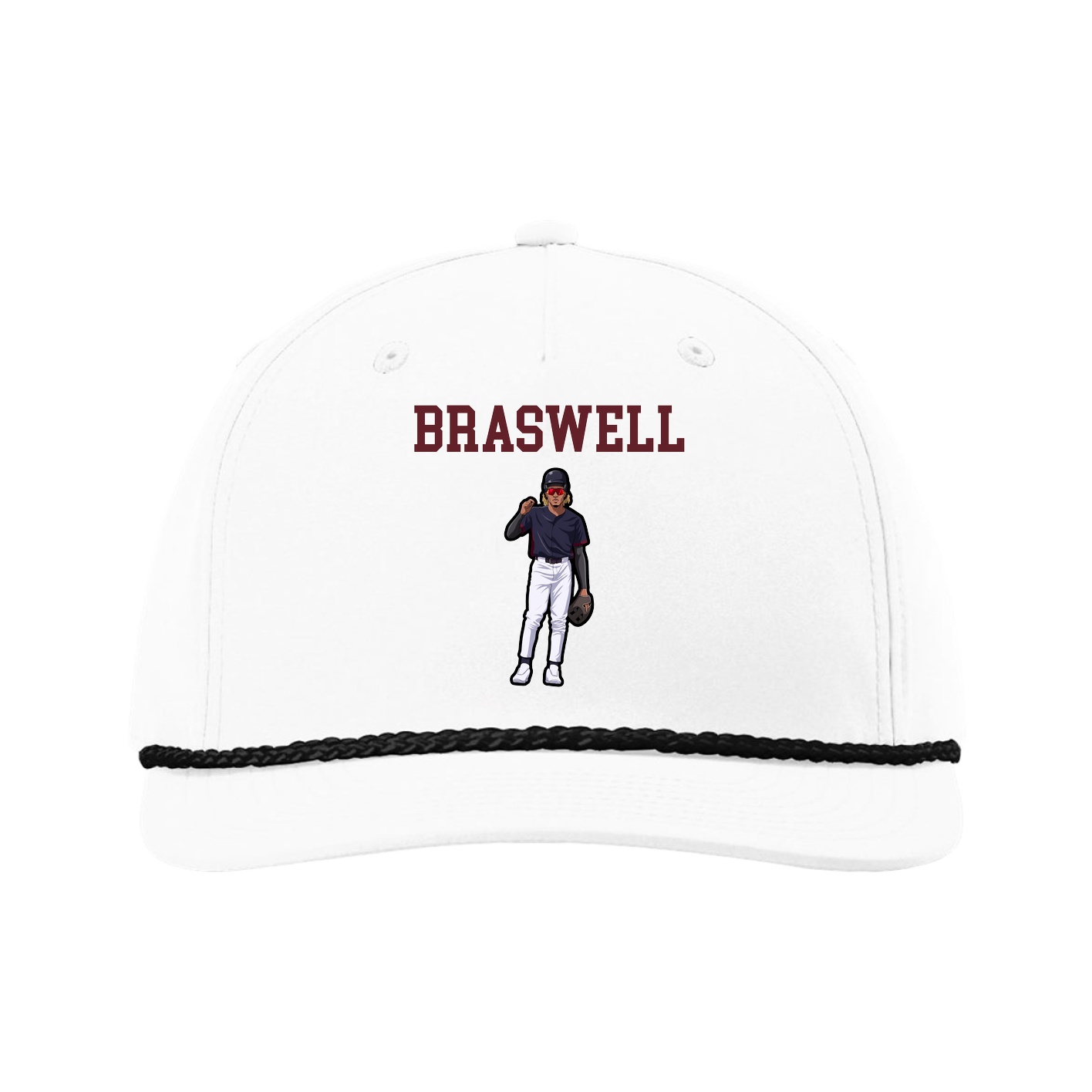 Five-Panel Classic Rope Cap — Shirsey in White