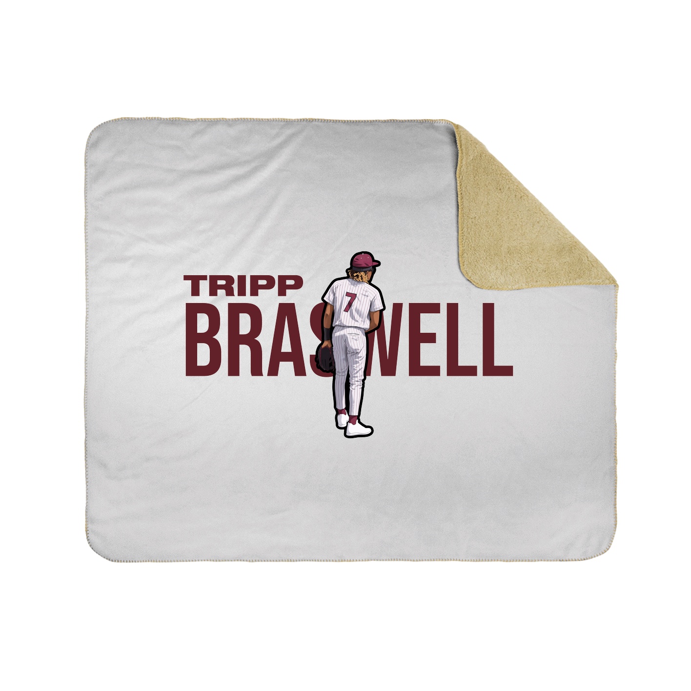 Throw Blanket — Player Name in White