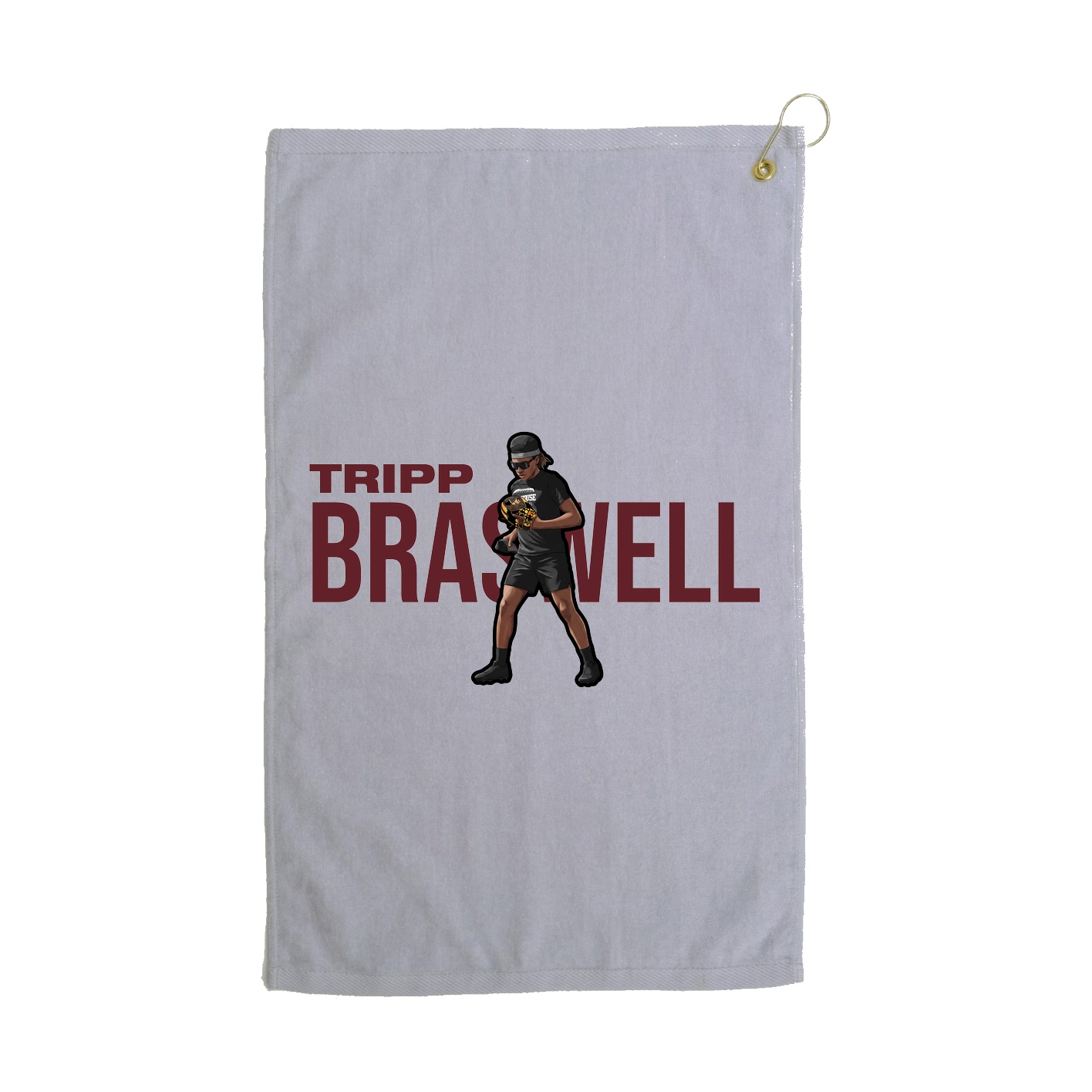 Golf Towel — Player Name in Grey