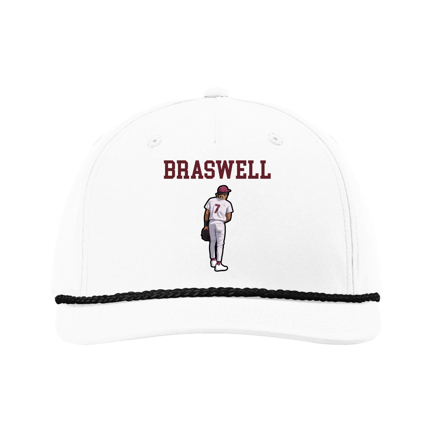 Five-Panel Classic Rope Cap — Shirsey in White