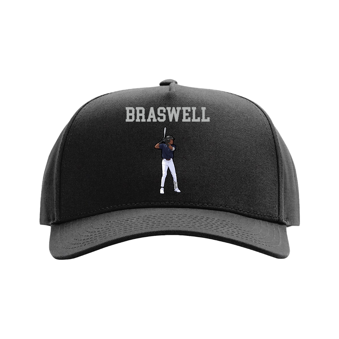 Full Fabric Five-Panel Champ Cap — Shirsey in Black