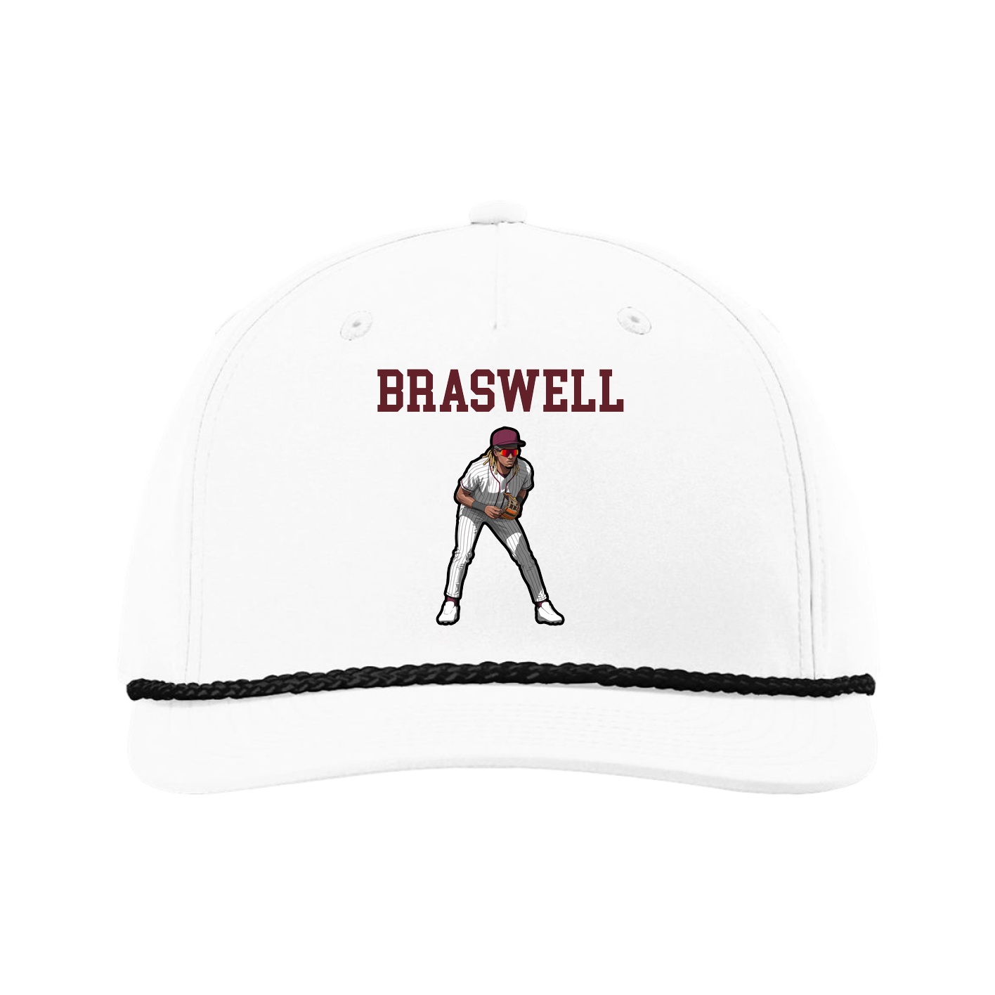 Five-Panel Classic Rope Cap — Shirsey in White